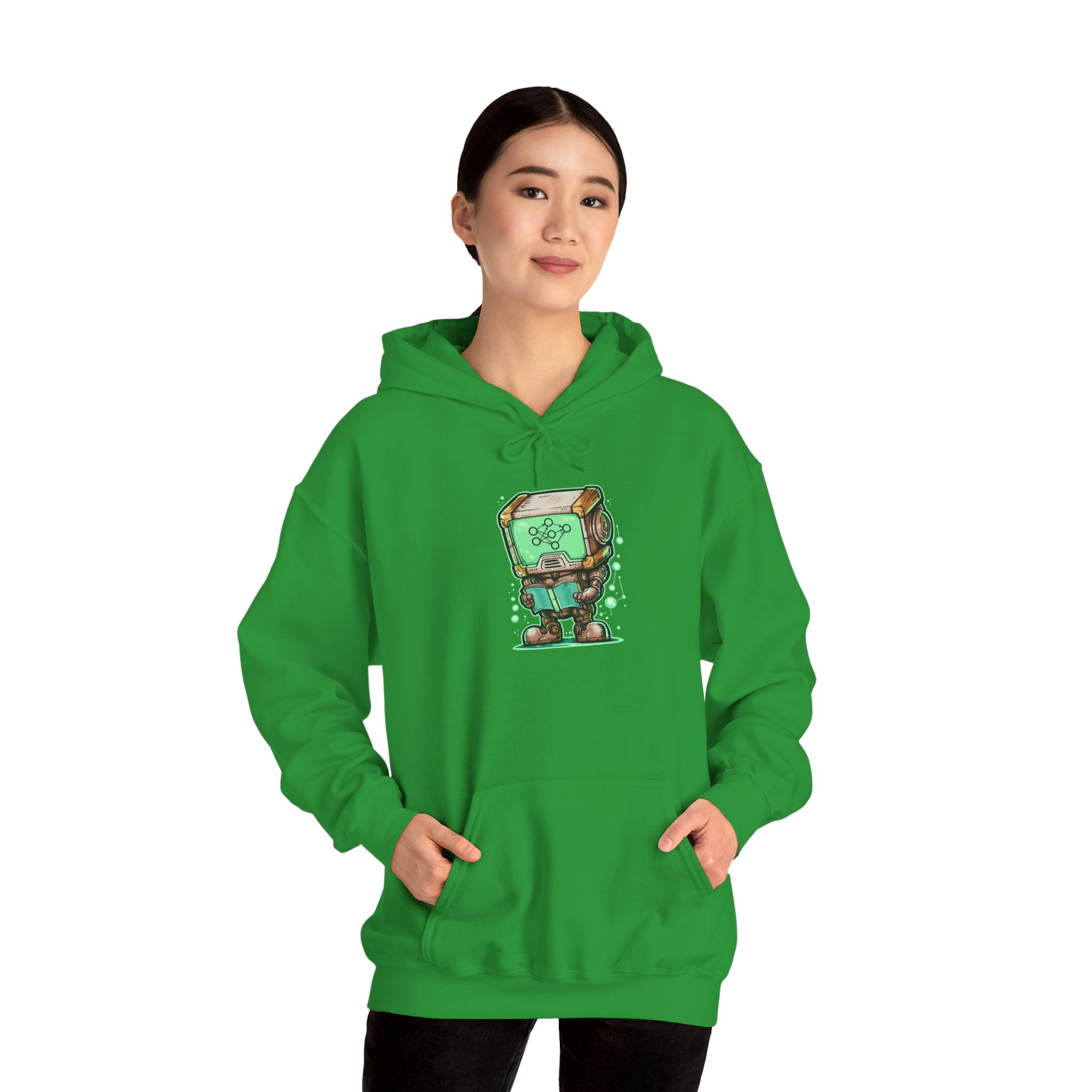 AI Robot Reading Hoodie | Neural Network Sweatshirt for ML Engineers - Image 69