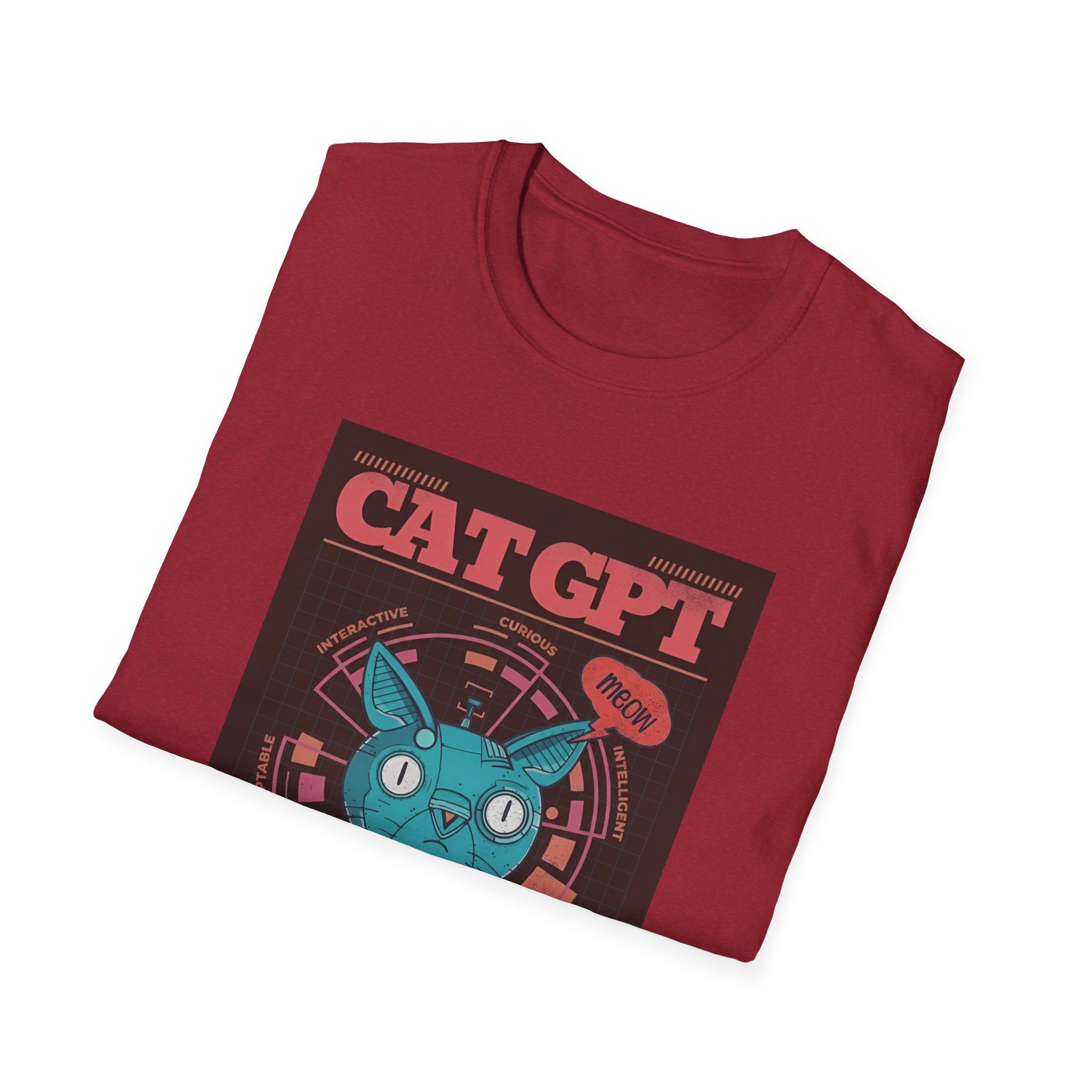 Robot Cat AI Tee | Funny Cyberpunk Cat Shirt for Tech Lovers - Image 103