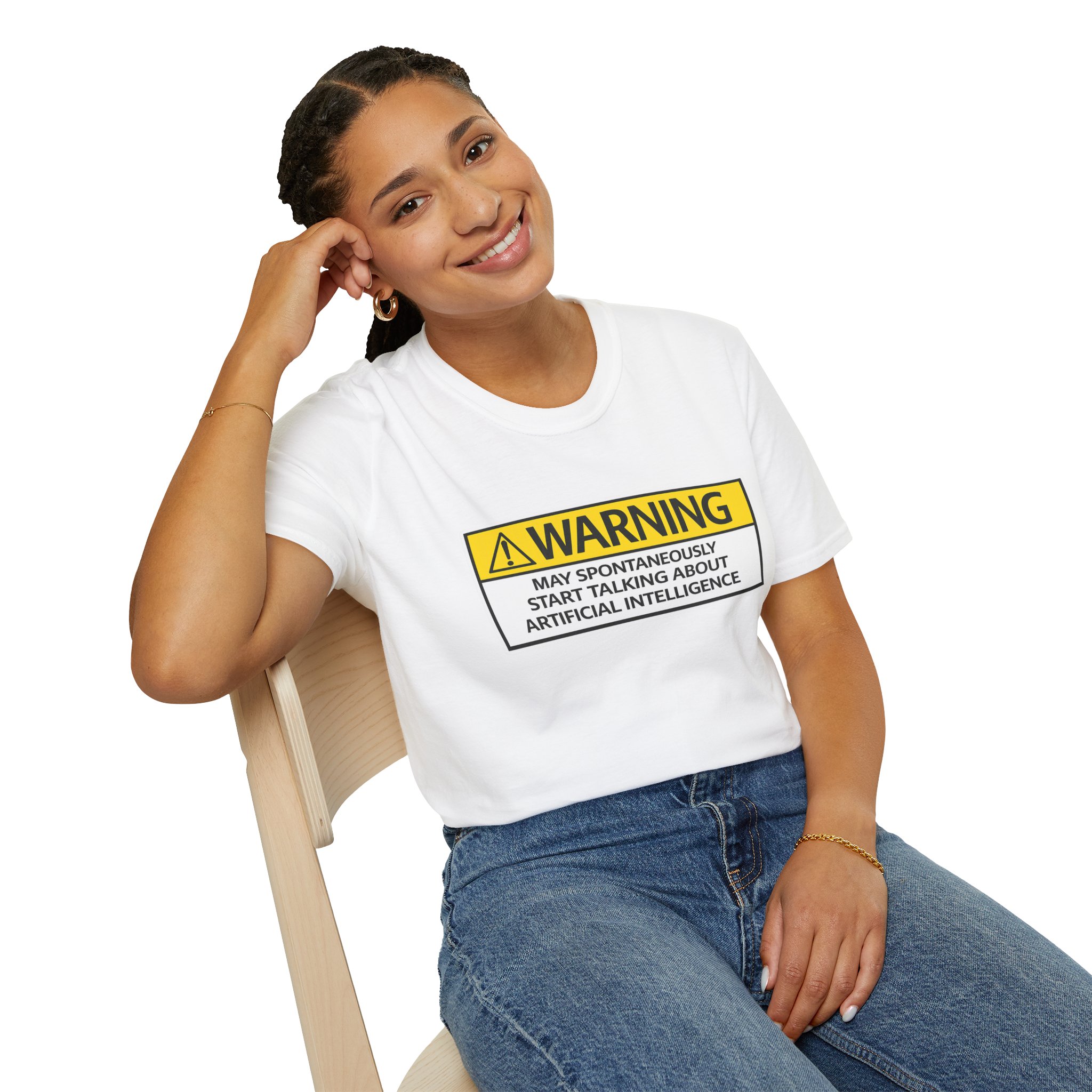 Warning May Talk About AI Tee | Funny Artificial Intelligence Shirt - Image 10