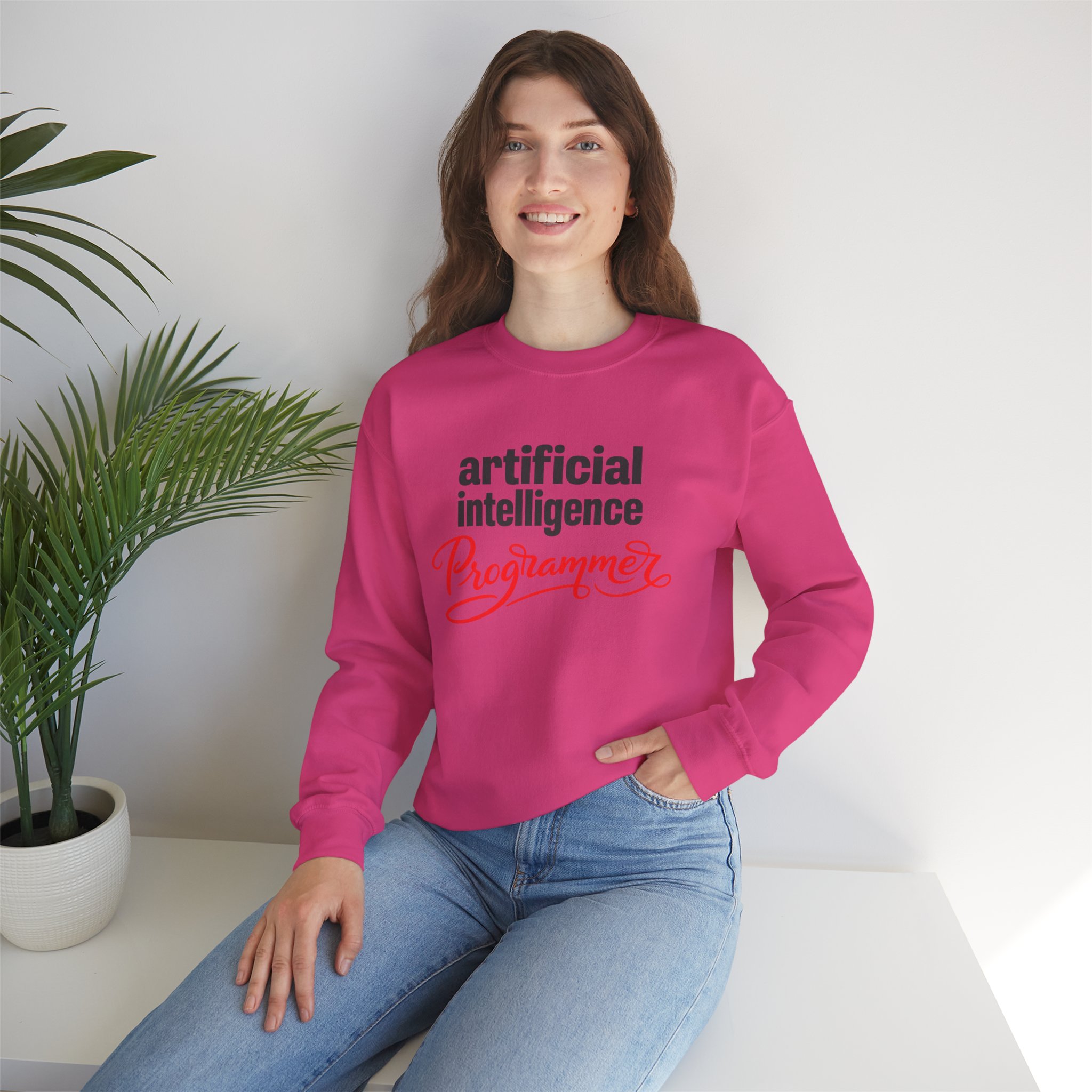 Artificial Intelligence Programmer Sweatshirt | Bold Script Developer Hoodie - Image 69