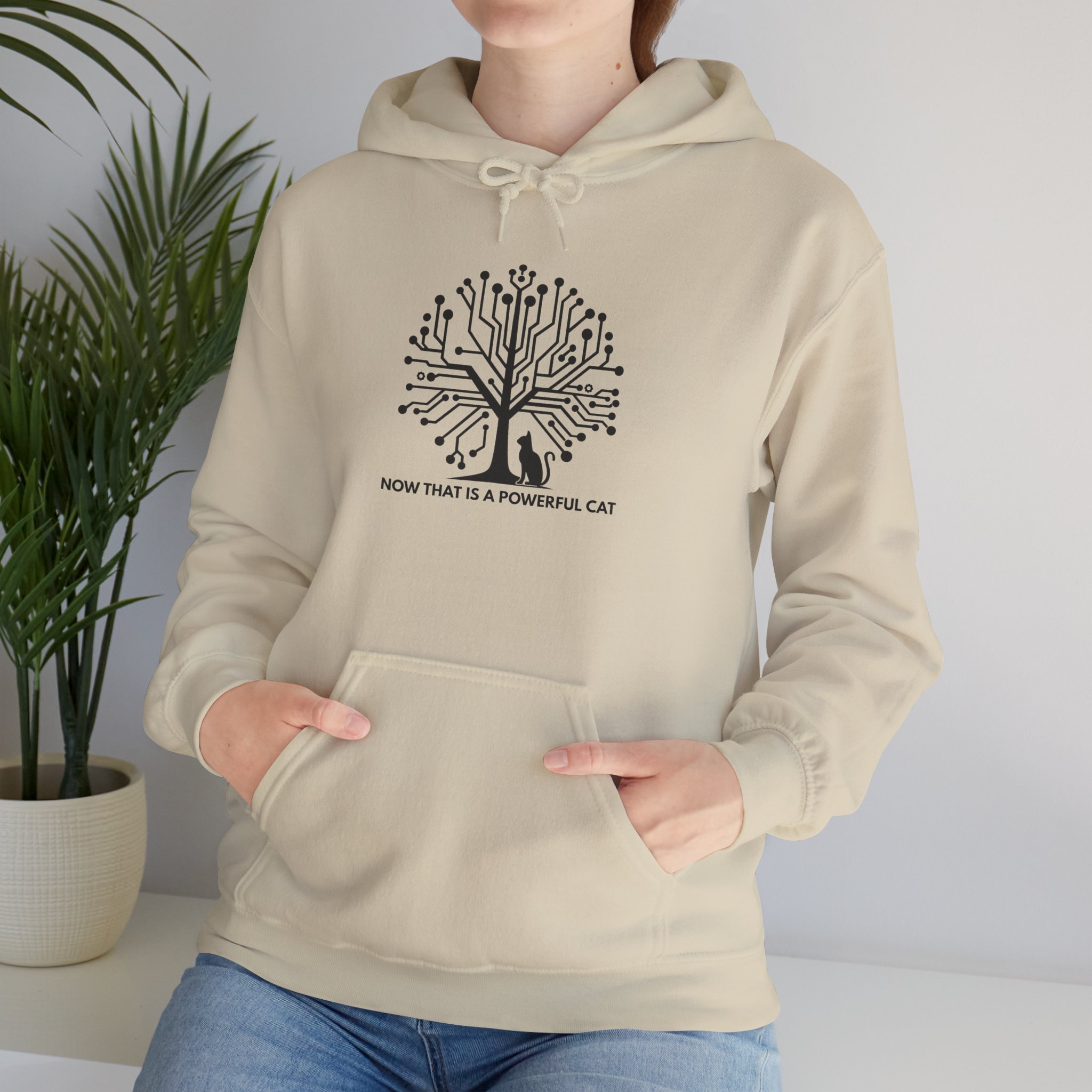 Neural Tree Cat Hoodie | AI Nature Pullover for Developers & Cat Lovers - Image 8