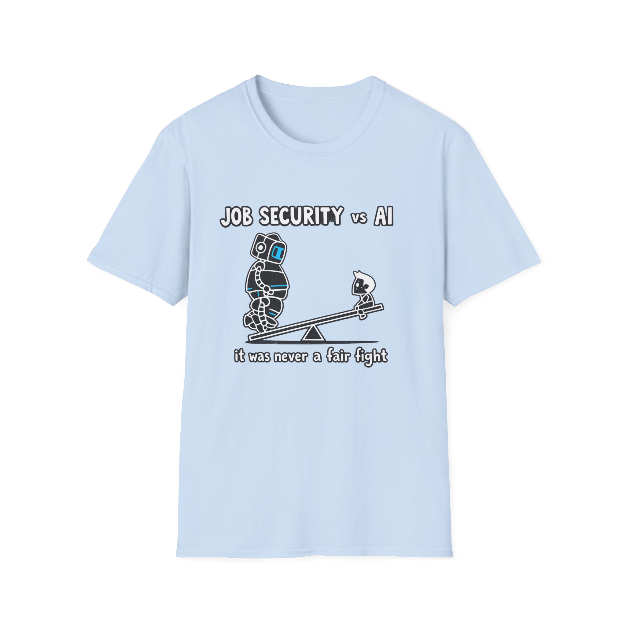 POV You're An AI And It's Monday – Funny Tired Robot Graphic T-Shirt - Image 78