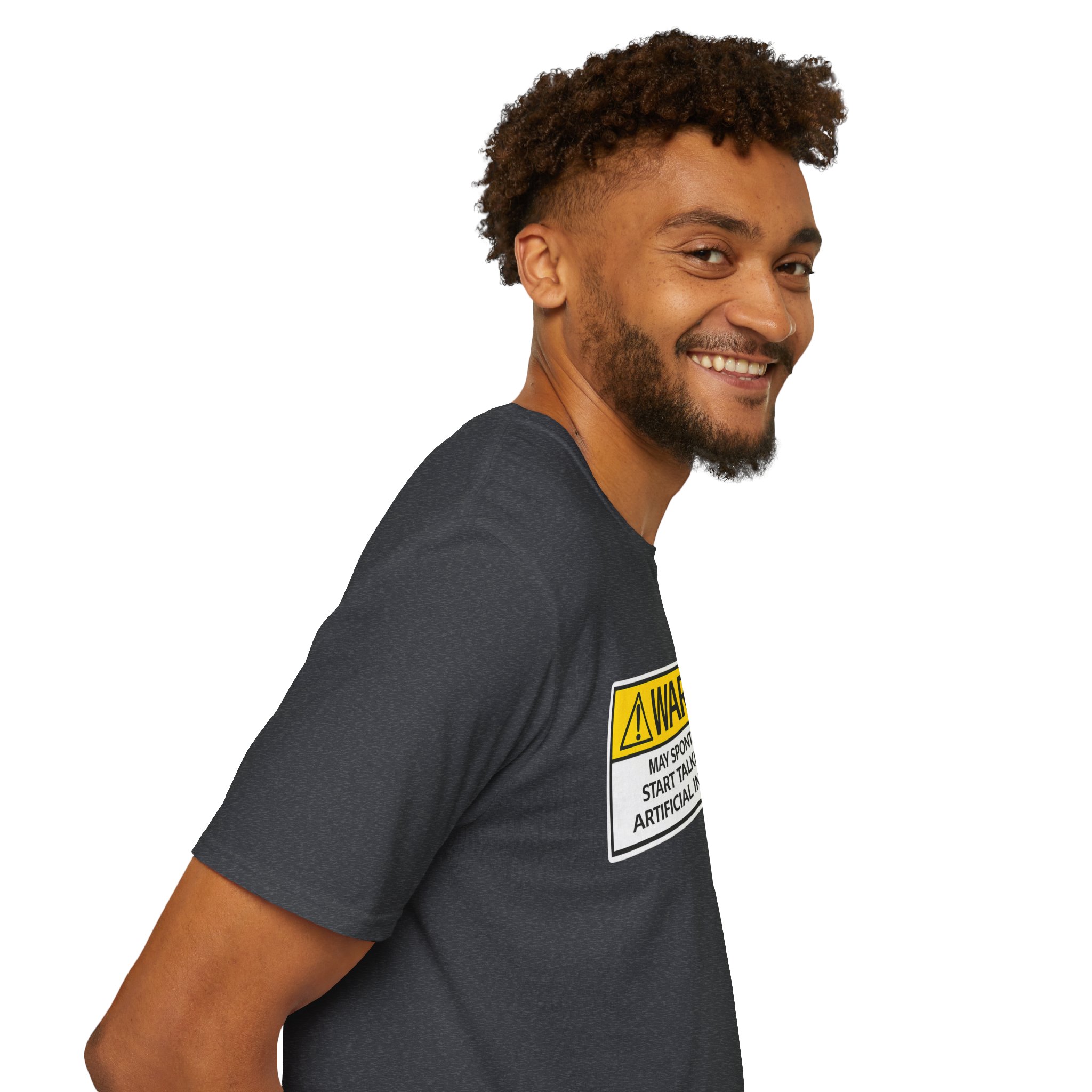 Warning May Talk About AI Tee | Funny Artificial Intelligence Shirt - Image 97