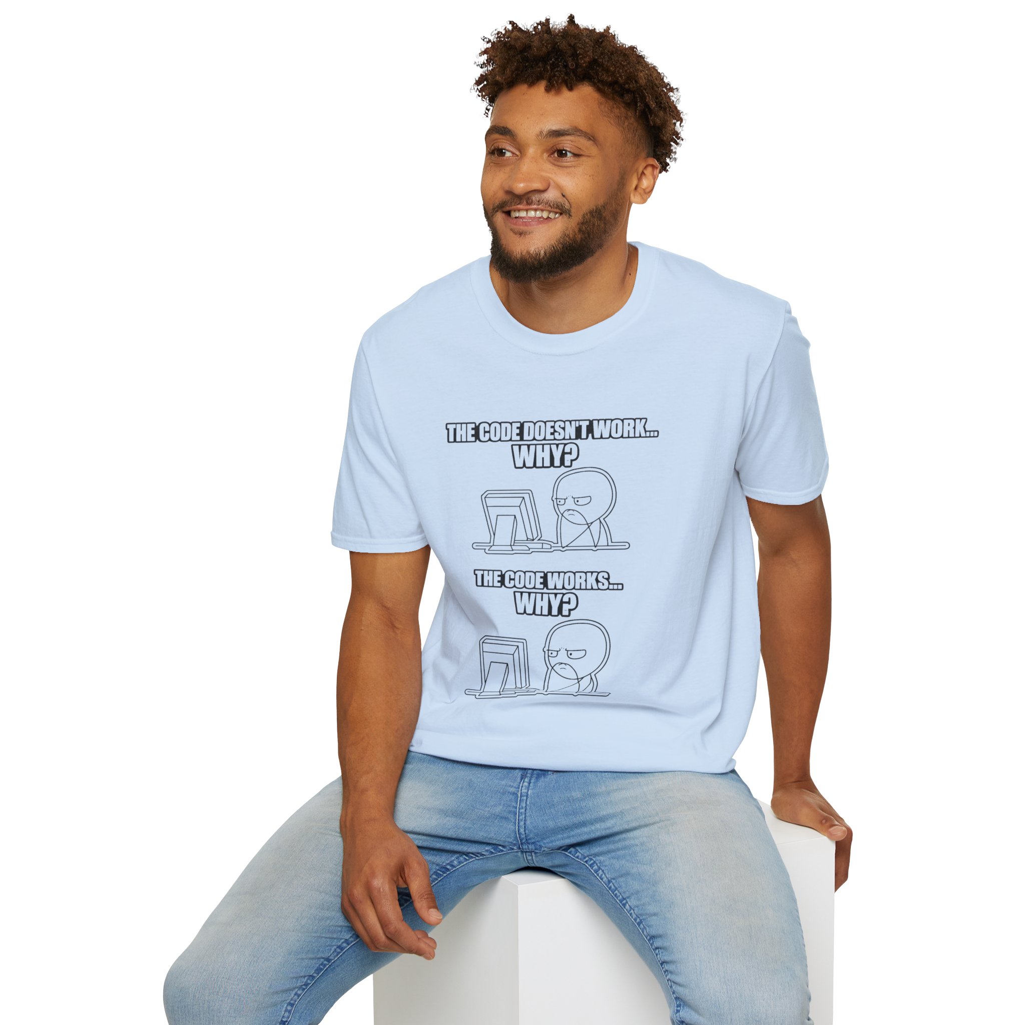 Now That Is a Powerful Cat — Funny AI Meme T-Shirt for Tech Nerds - Image 109