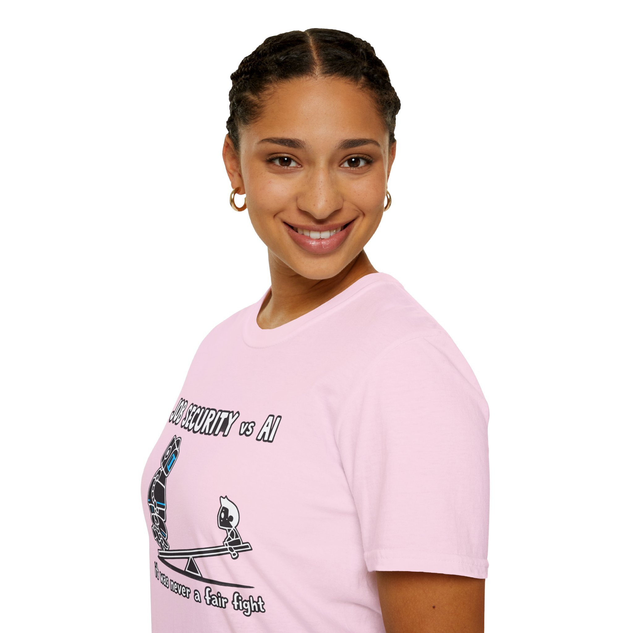 POV You're An AI And It's Monday – Funny Tired Robot Graphic T-Shirt - Image 161