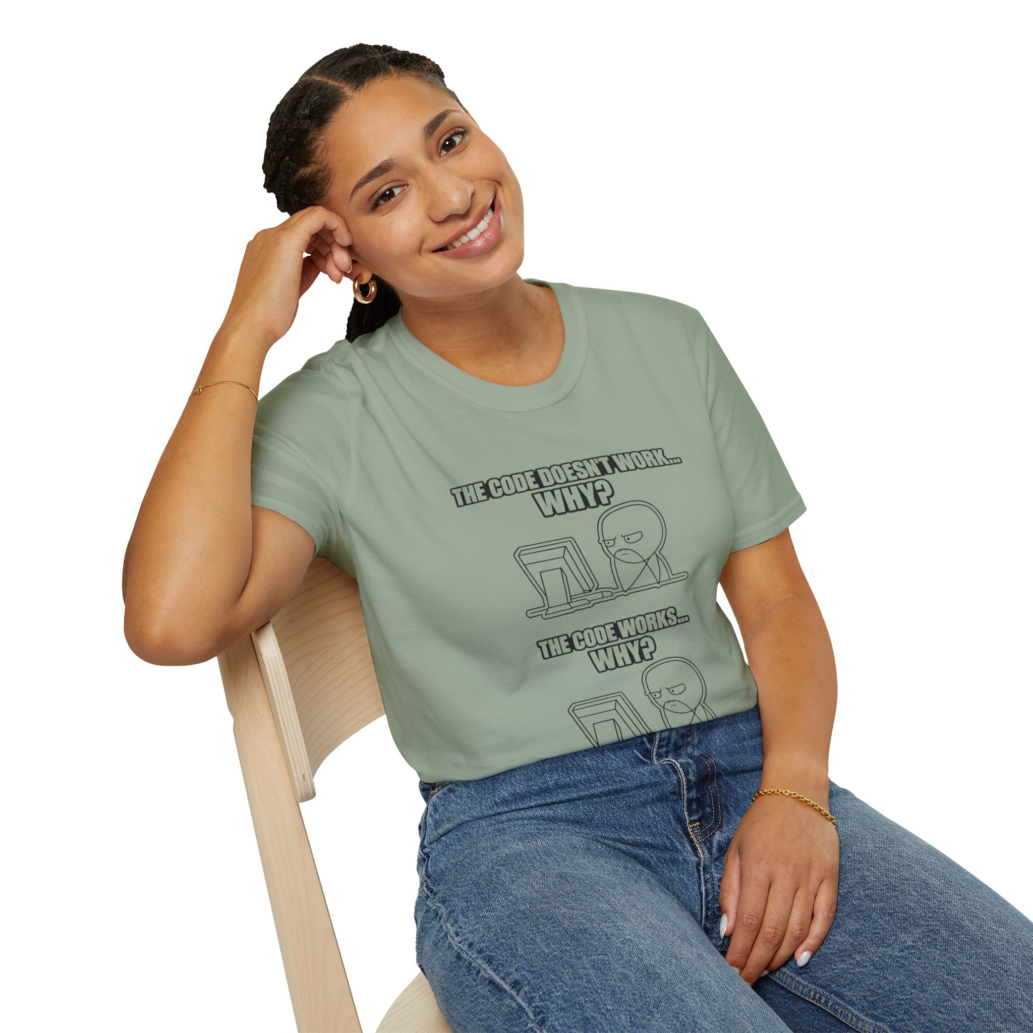 Now That Is a Powerful Cat — Funny AI Meme T-Shirt for Tech Nerds - Image 173