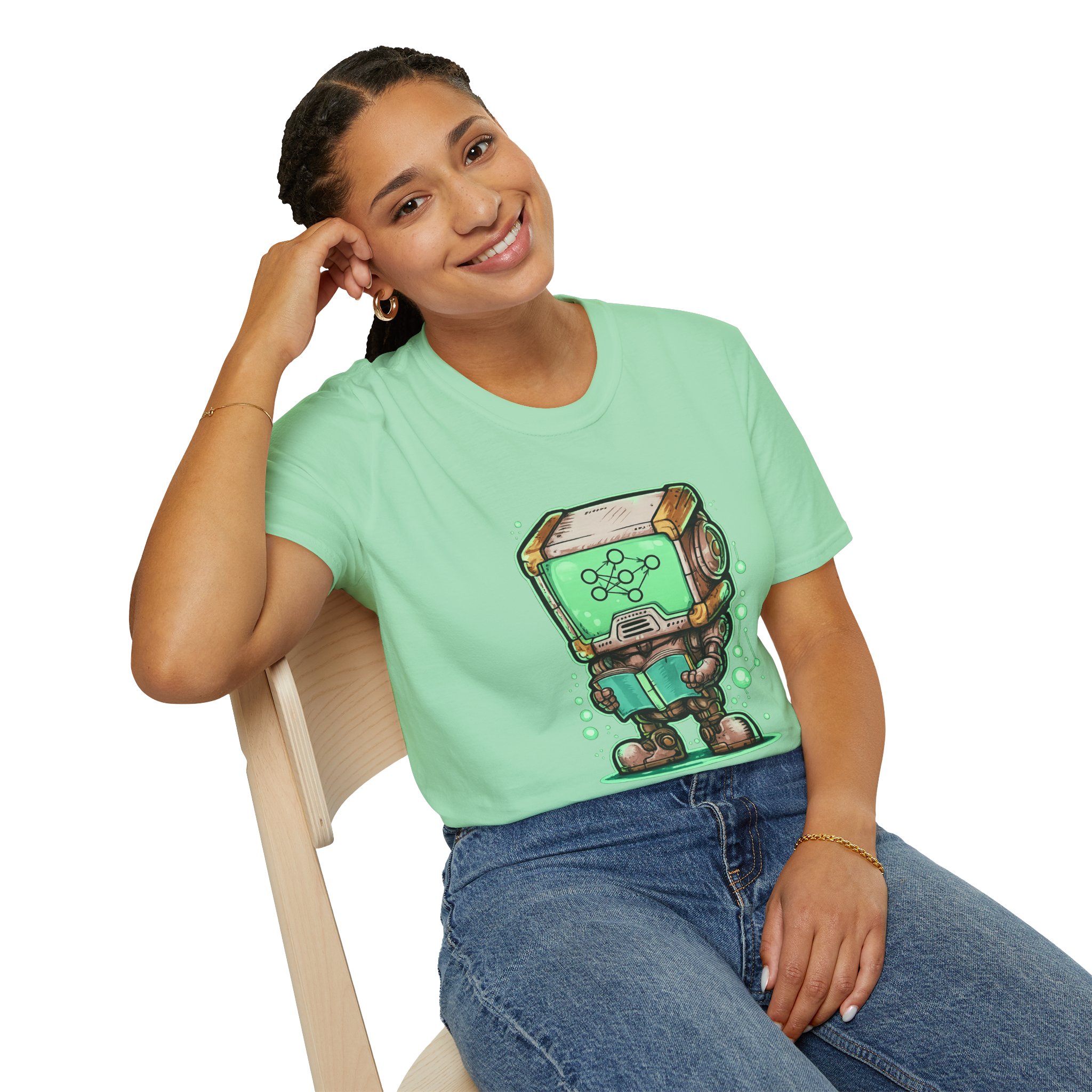 AI Robot Reading Tee | Neural Network Shirt for ML Engineers - Image 78