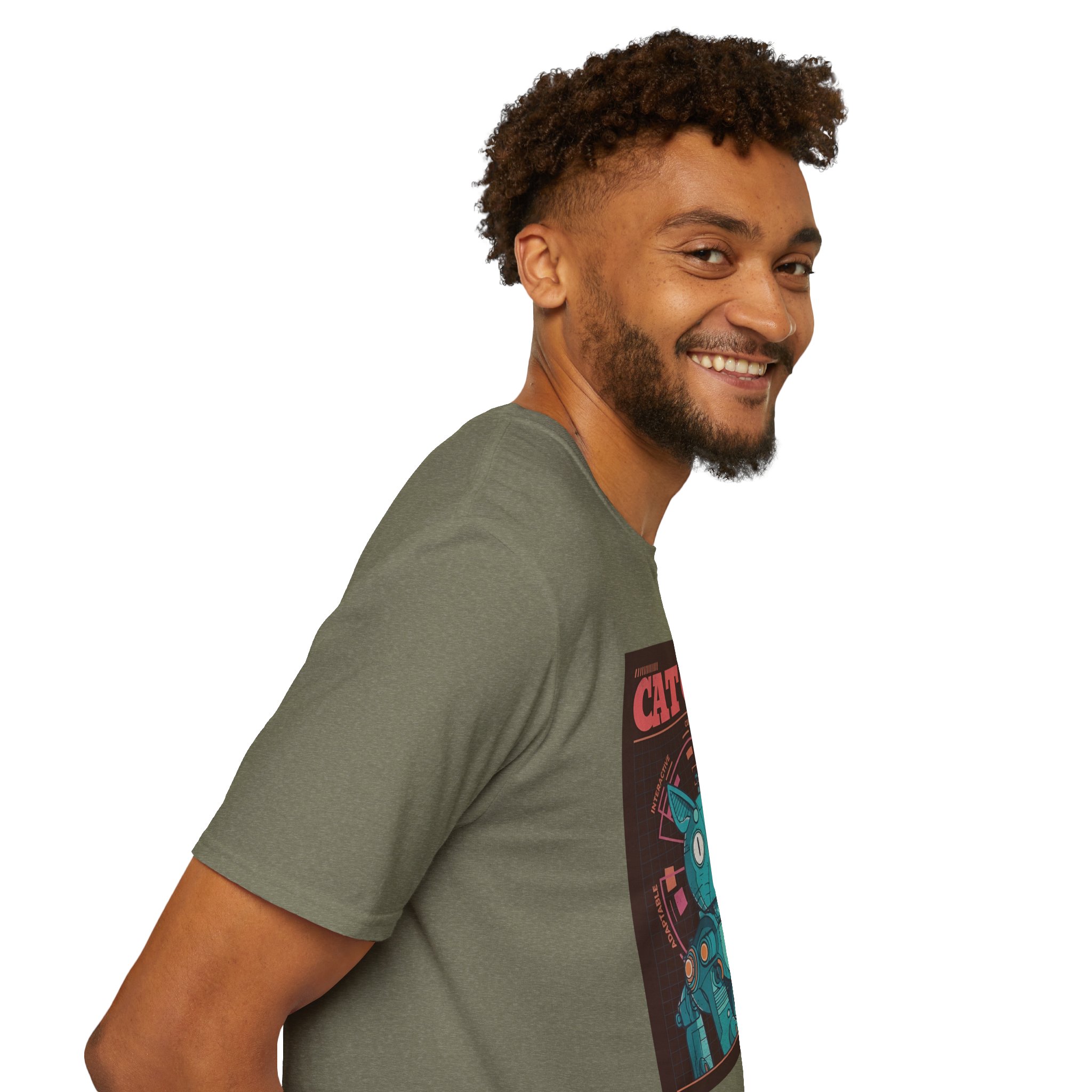 Robot Cat AI Tee | Funny Cyberpunk Cat Shirt for Tech Lovers - Image 7