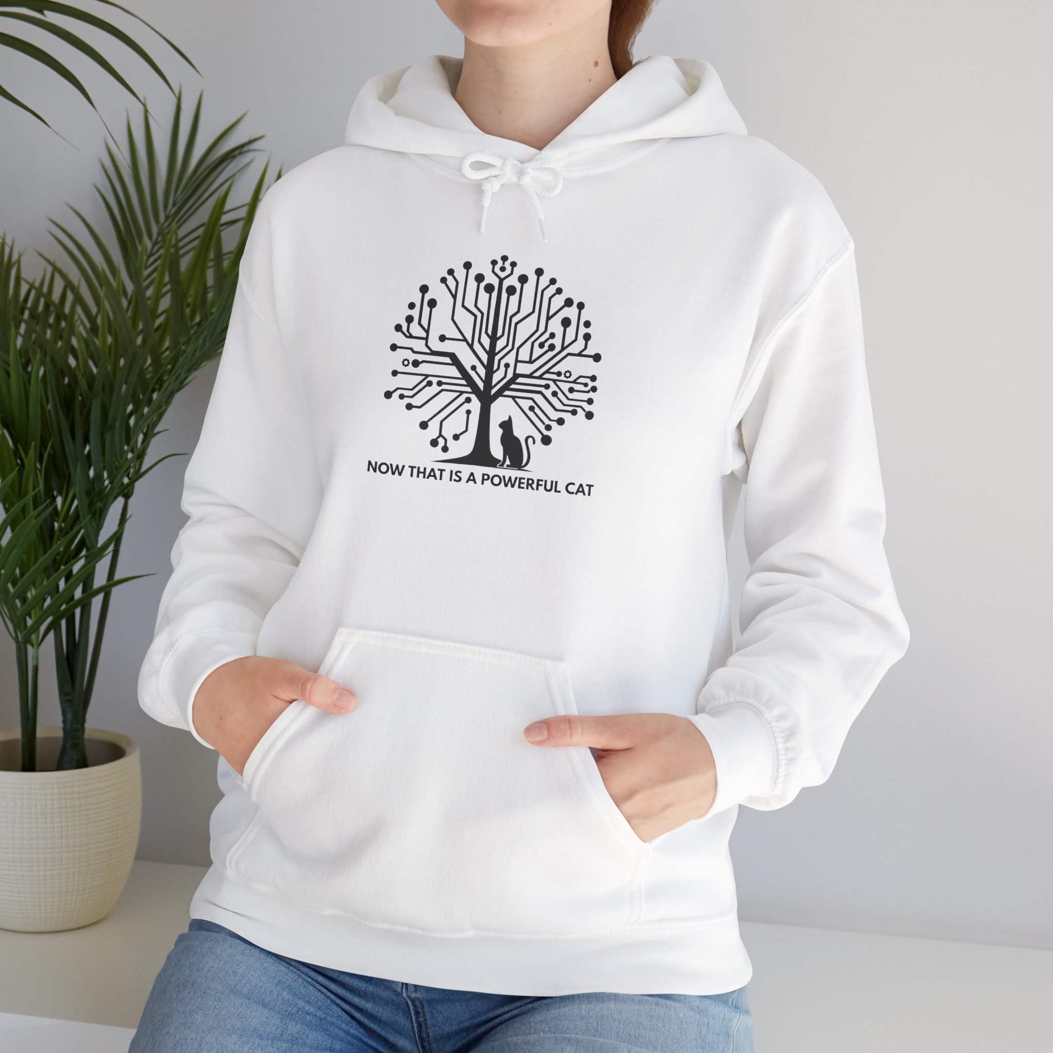 Neural Tree Cat Hoodie | AI Nature Pullover for Developers & Cat Lovers - Image 11