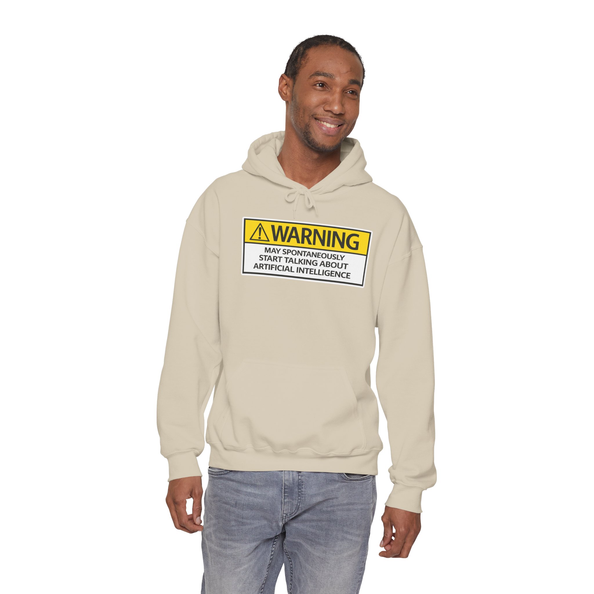 Warning May Talk About AI Hoodie | Funny Artificial Intelligence Sweatshirt - Image 27