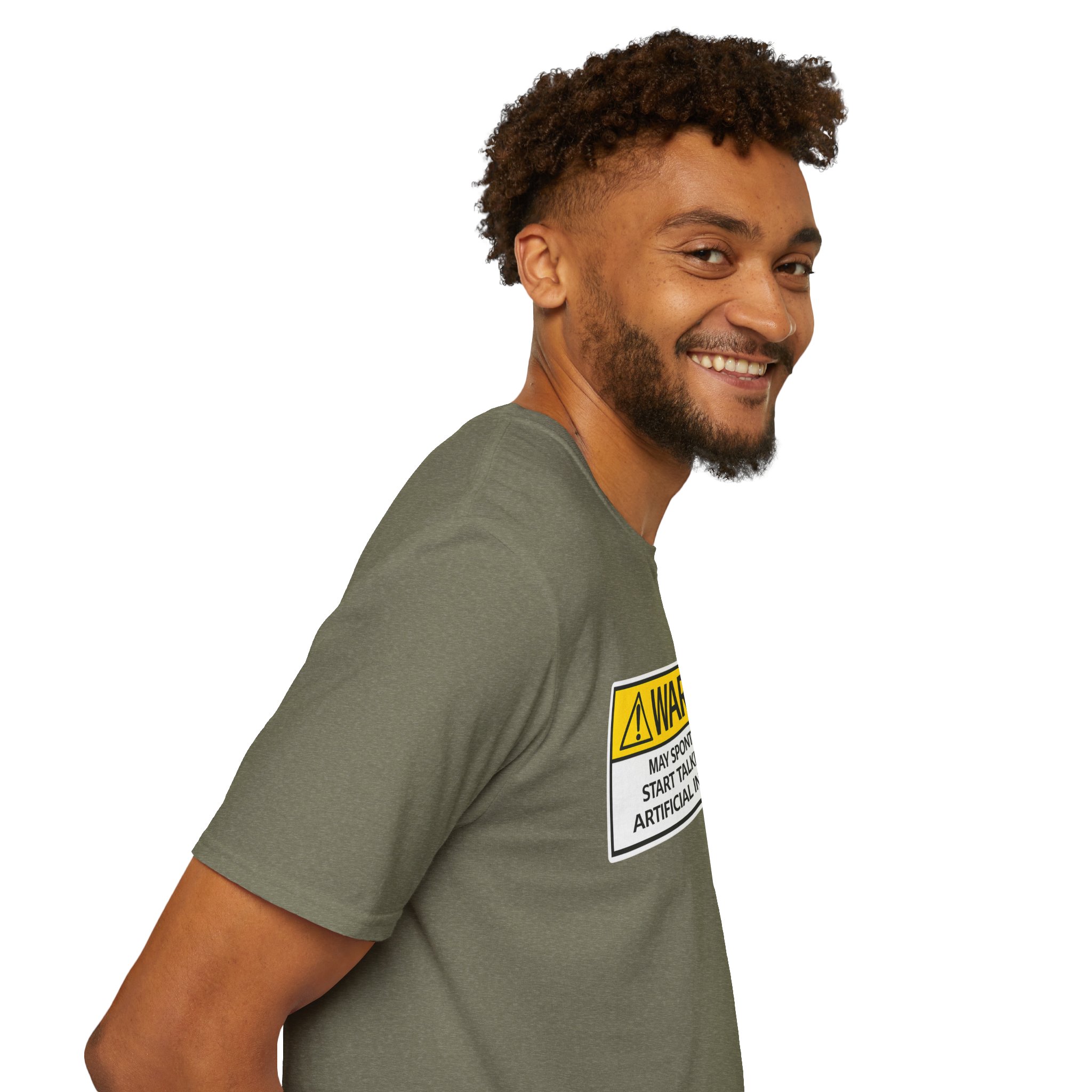 Warning May Talk About AI Tee | Funny Artificial Intelligence Shirt - Image 8