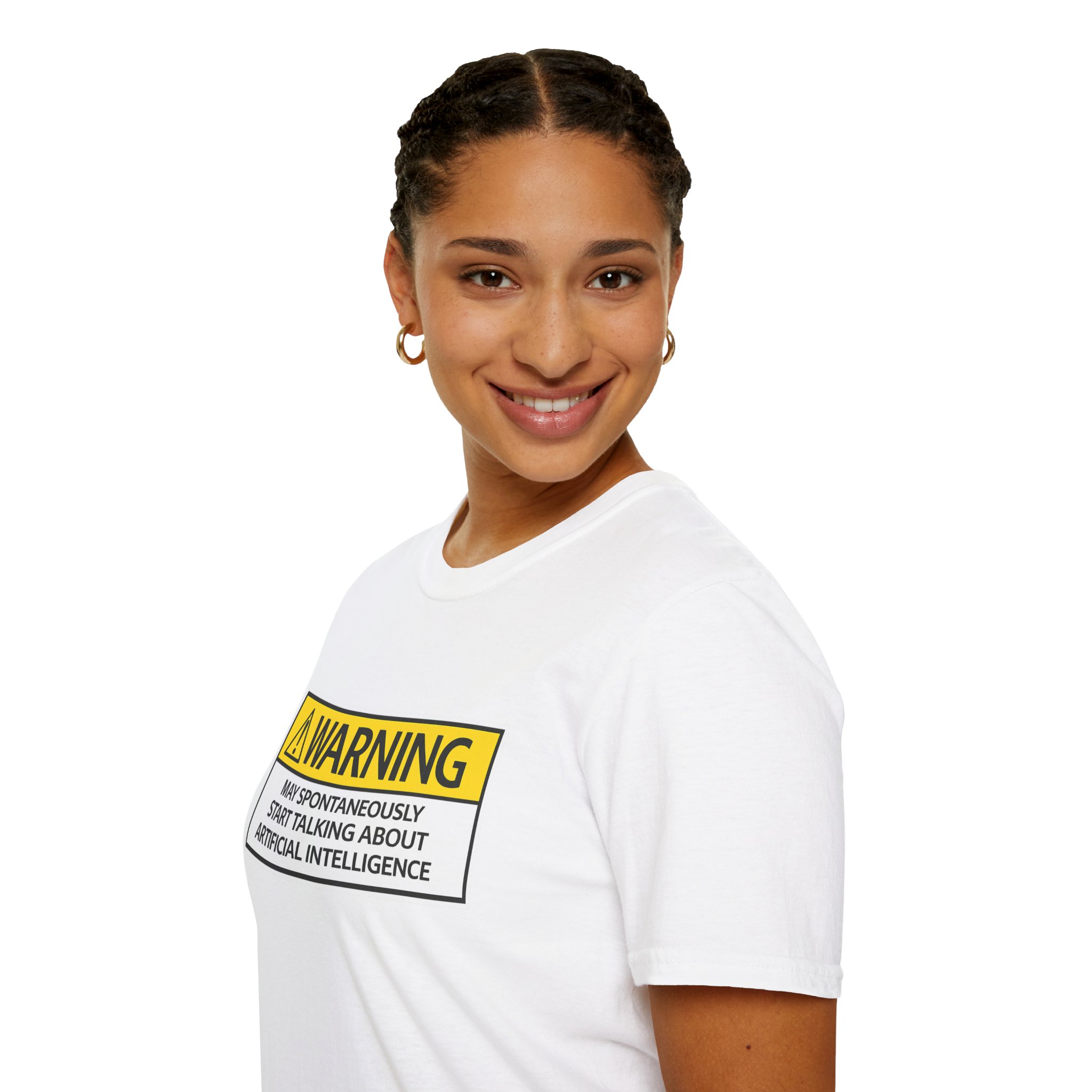 Warning May Talk About AI Tee | Funny Artificial Intelligence Shirt - Image 12