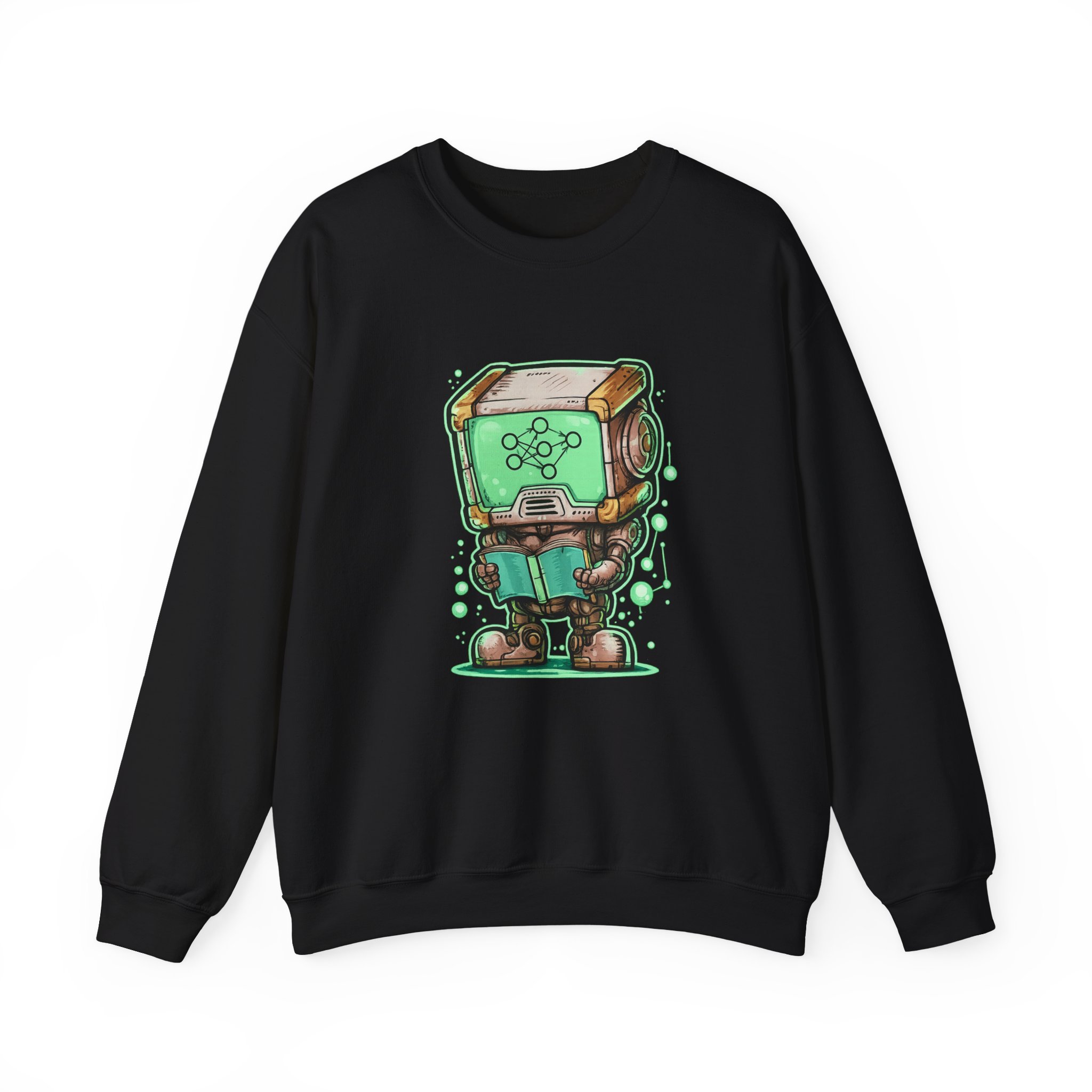 AI Robot Reading Sweatshirt | Neural Network Hoodie for ML Engineers - Image 22