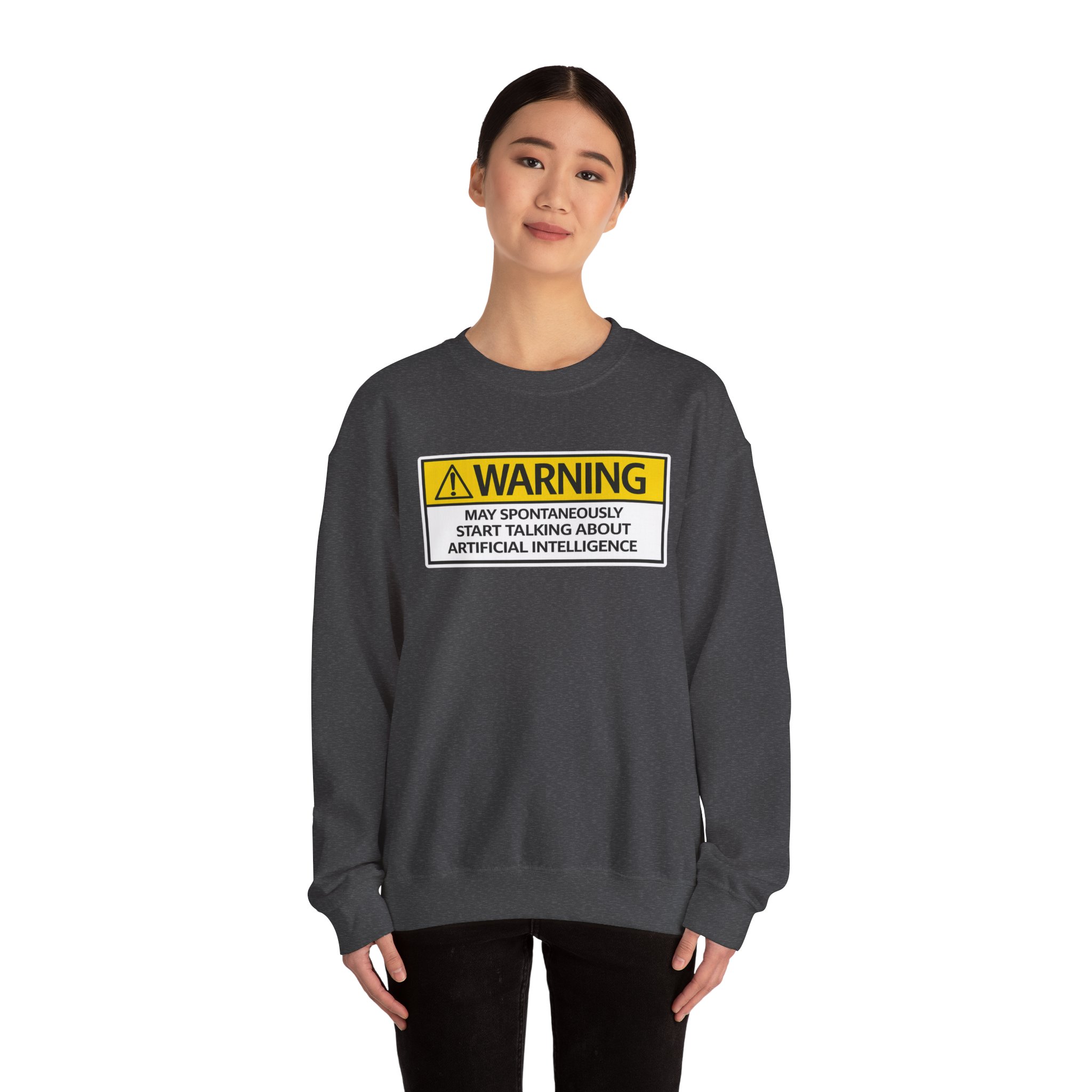 Warning May Talk About AI Sweatshirt | Funny Artificial Intelligence Hoodie - Image 60