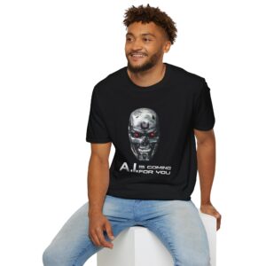 A.I. Is Coming For You — Robot Skull AI Warning T-Shirt Cyberpunk Tee