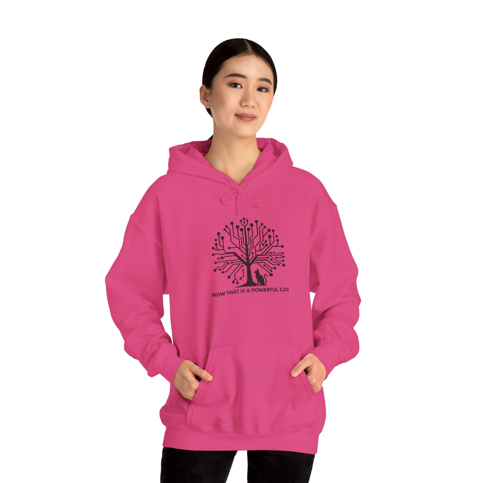 Neural Tree Cat Hoodie | AI Nature Pullover for Developers & Cat Lovers - Image 123