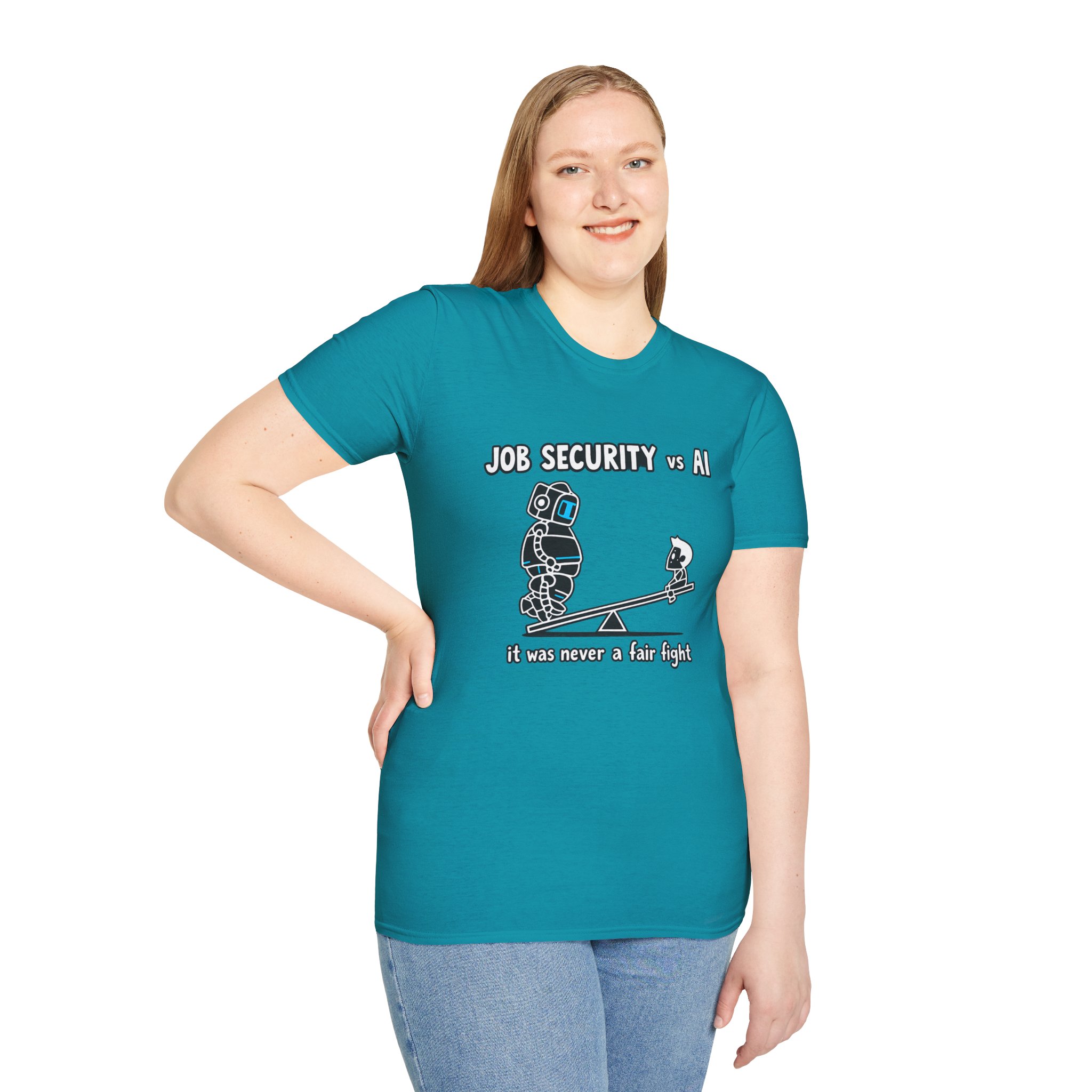 POV You're An AI And It's Monday – Funny Tired Robot Graphic T-Shirt - Image 71