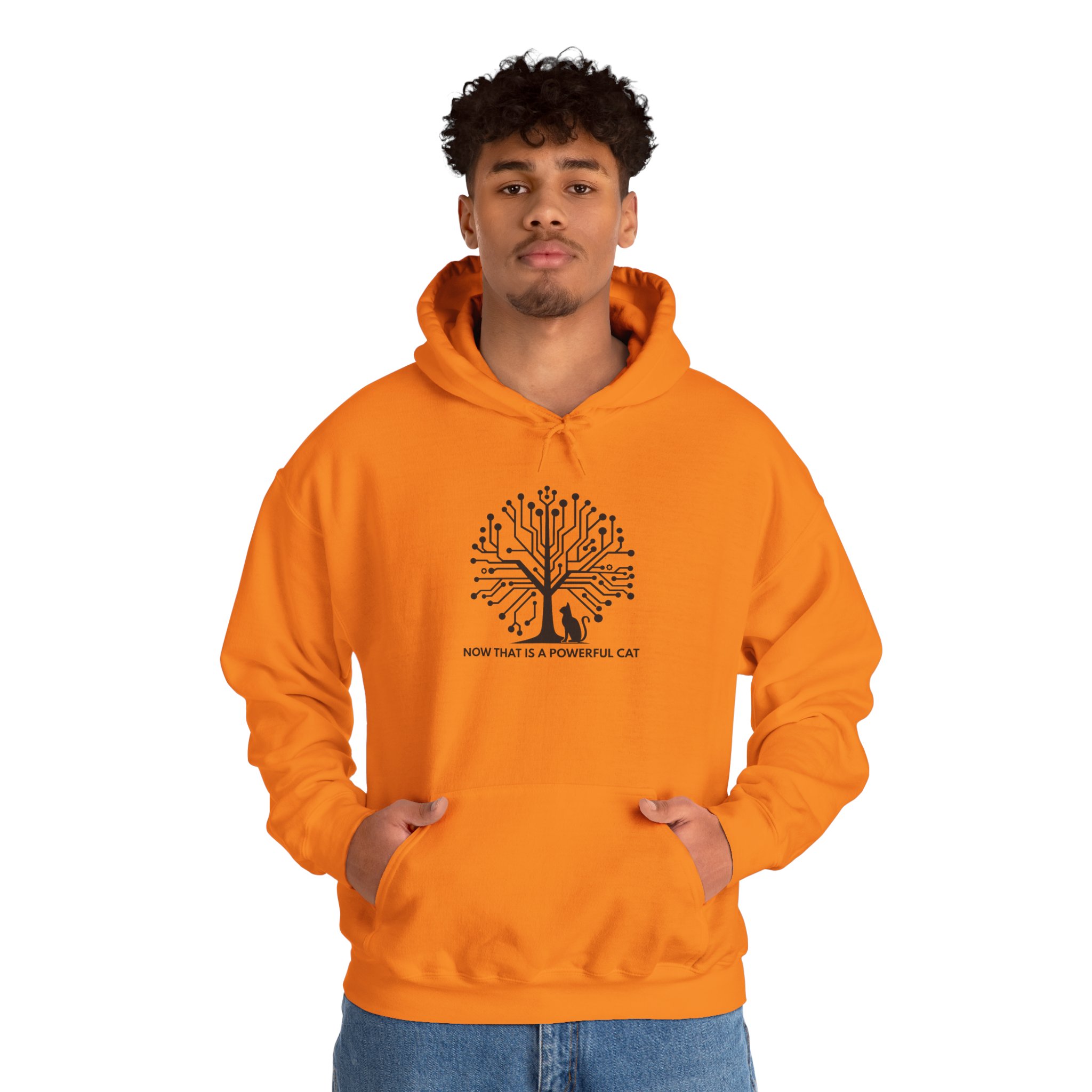Neural Tree Cat Hoodie | AI Nature Pullover for Developers & Cat Lovers - Image 70