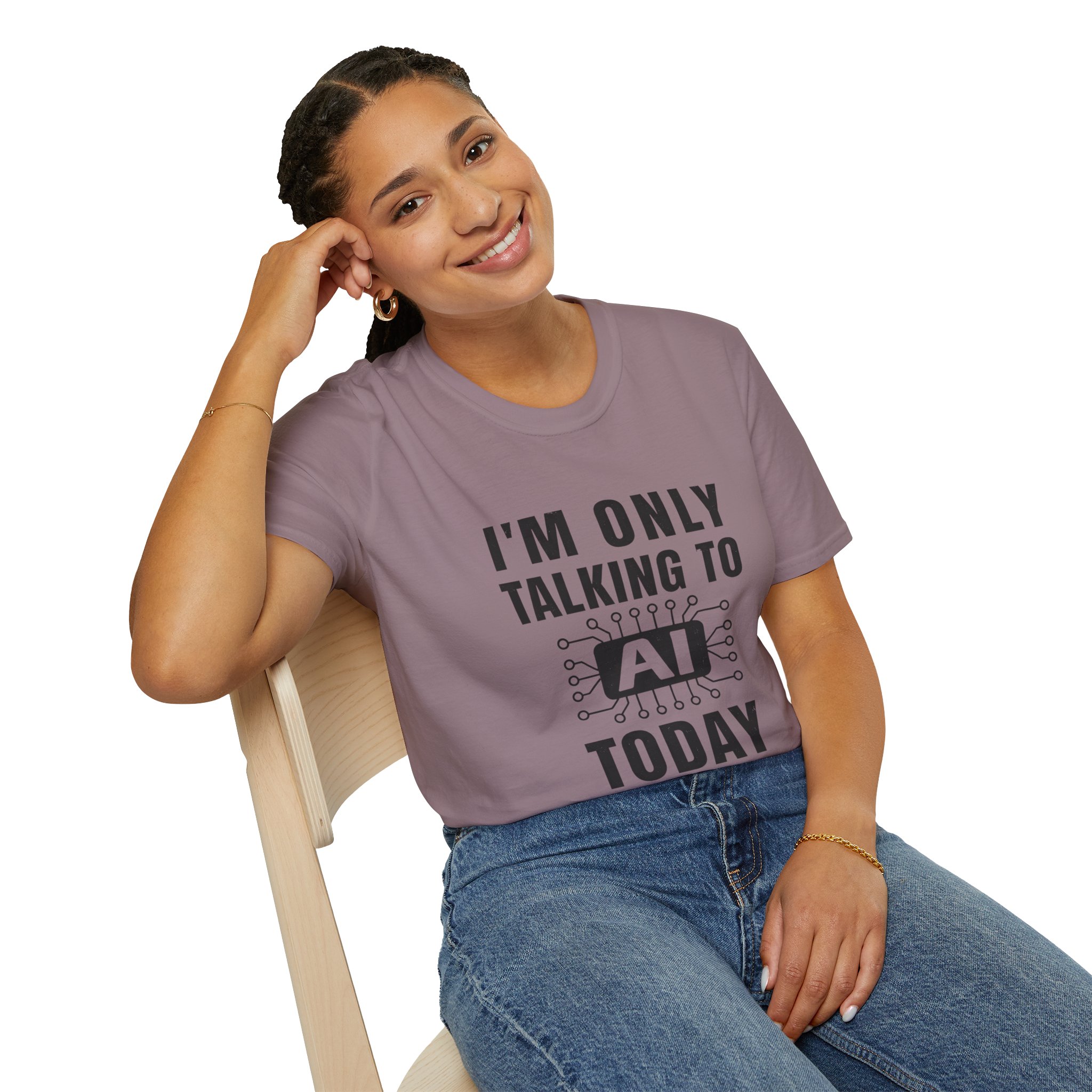 I'm Only Talking to AI Today Tee | Funny Introvert Tech Shirt - Image 123