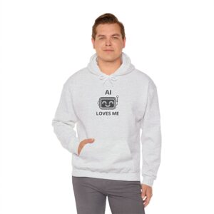 AI Loves Me Hoodie | Cute Robot Sweatshirt for ChatGPT Fans & Developers