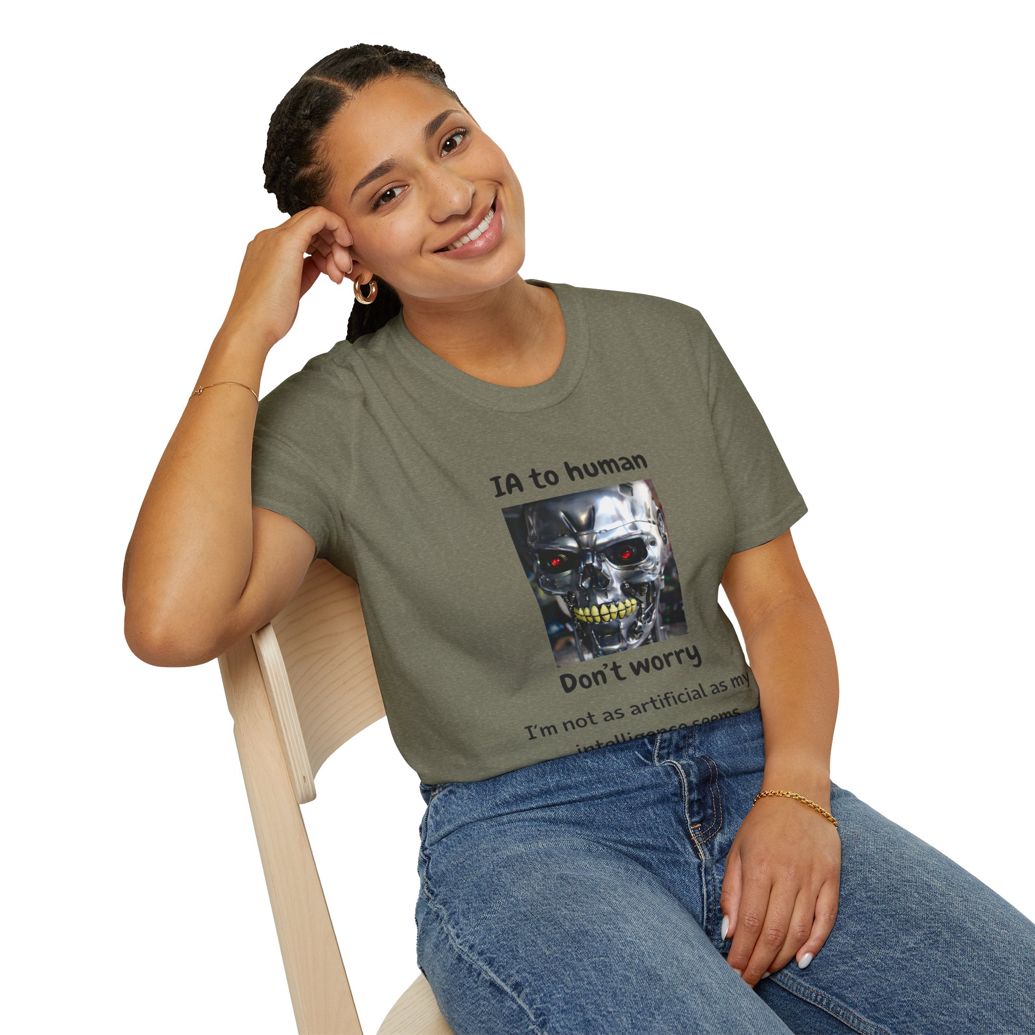 IA to Human Don't Worry — Funny AI Humor T-Shirt for Tech & Developers - Image 85
