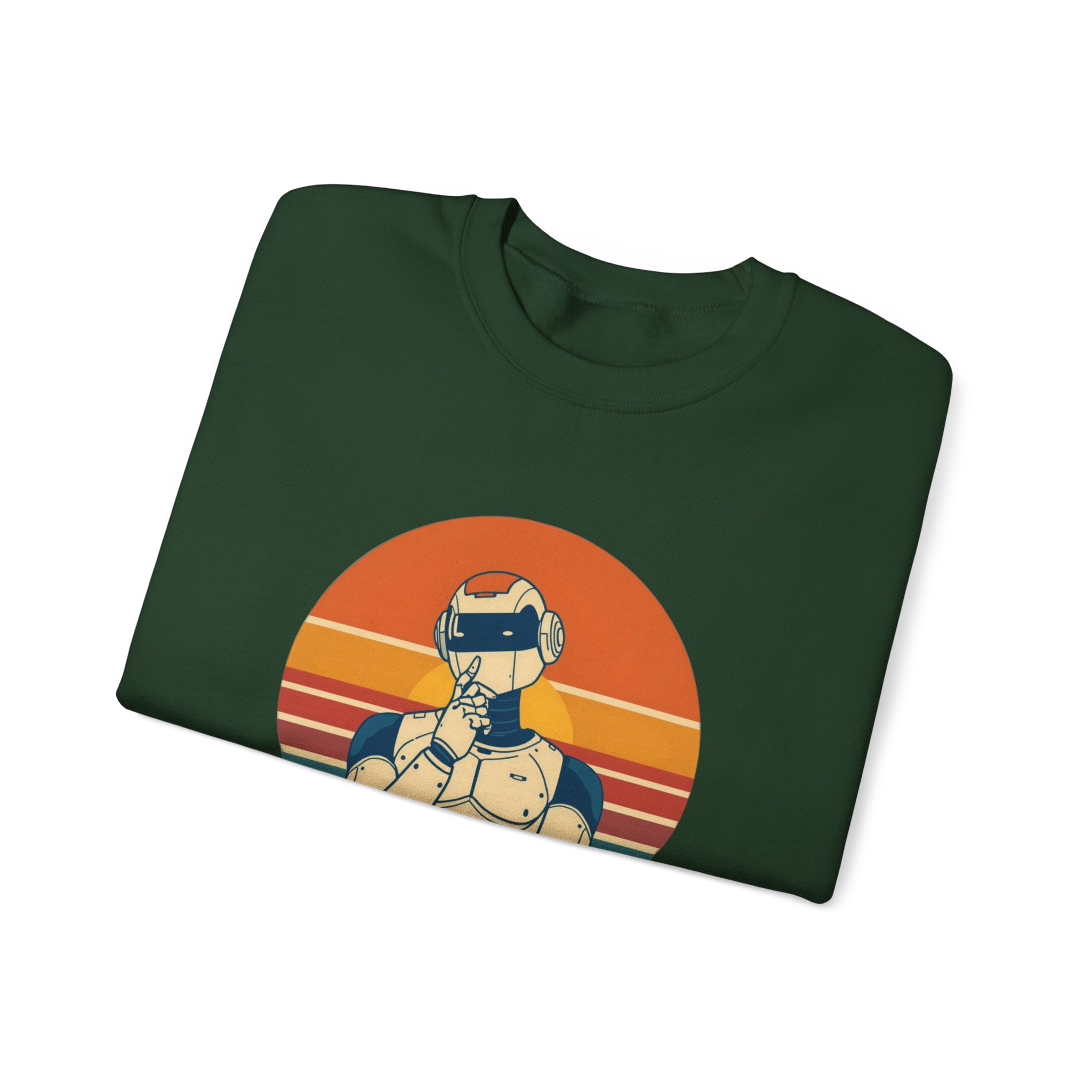 Wired for Success Retro Robot Thinker AI Tech Sweatshirt Gift - Image 26