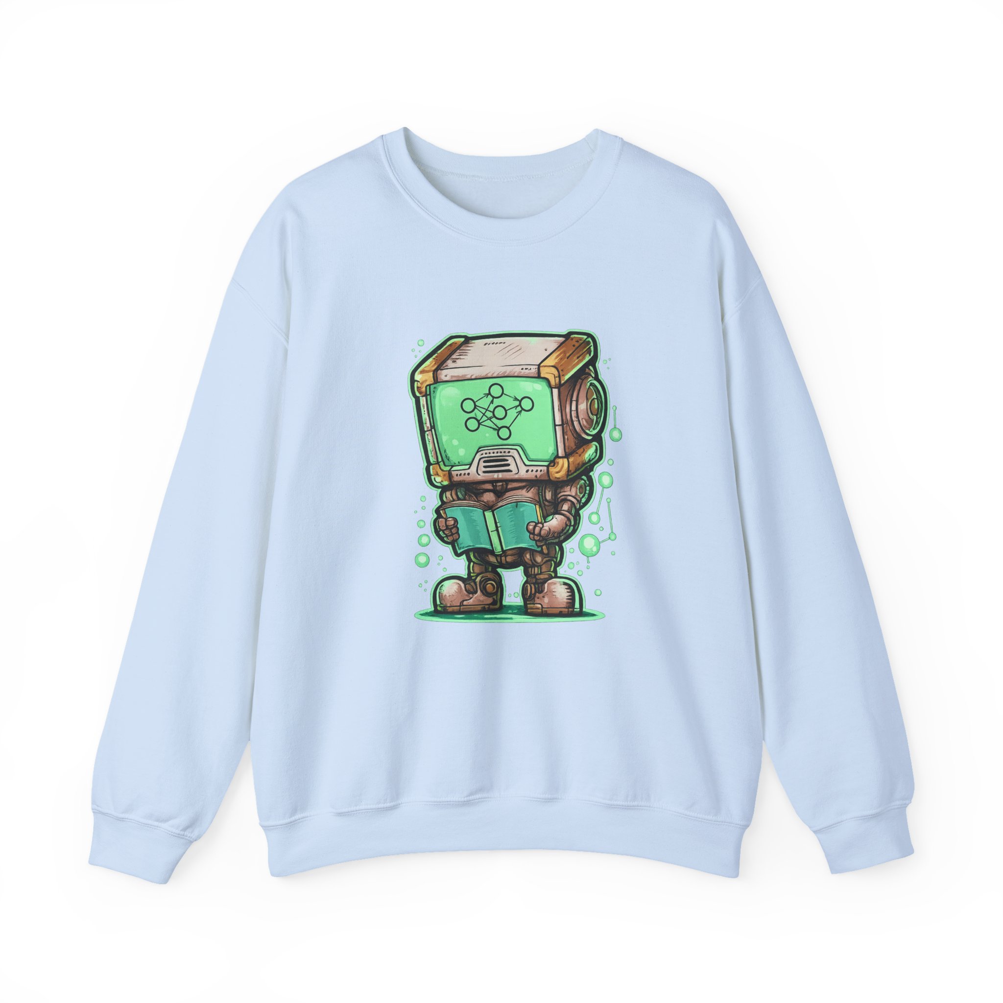AI Robot Reading Sweatshirt | Neural Network Hoodie for ML Engineers - Image 71