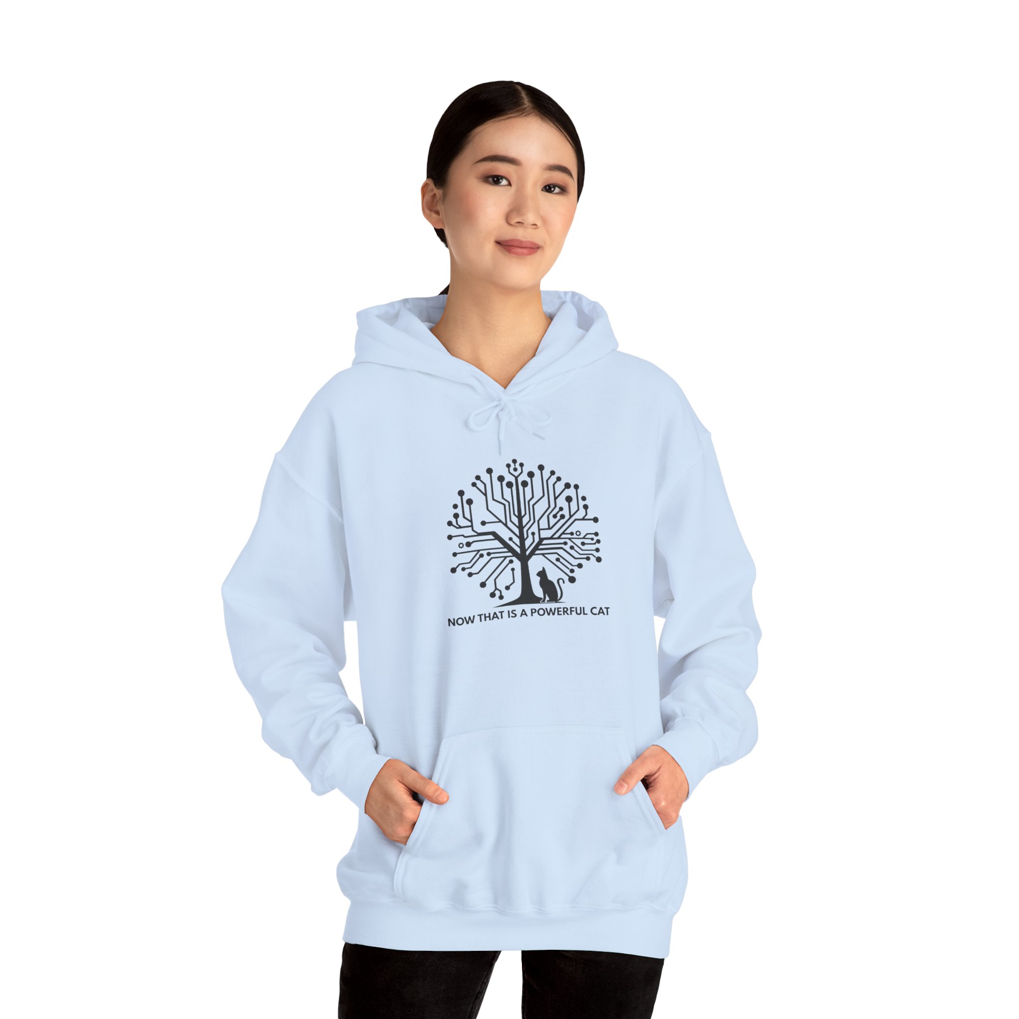 Neural Tree Cat Hoodie | AI Nature Pullover for Developers & Cat Lovers - Image 78