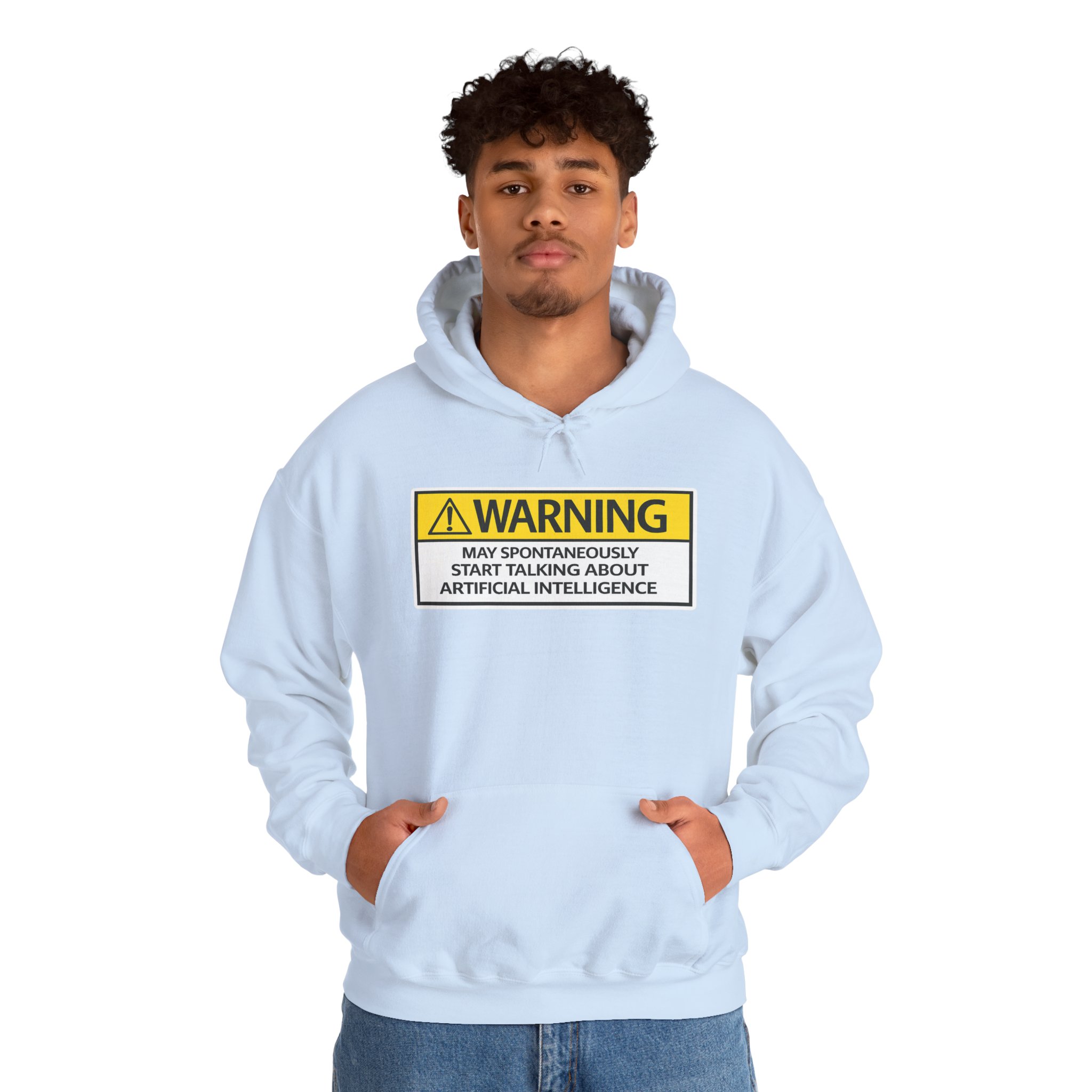 Warning May Talk About AI Hoodie | Funny Artificial Intelligence Sweatshirt - Image 71