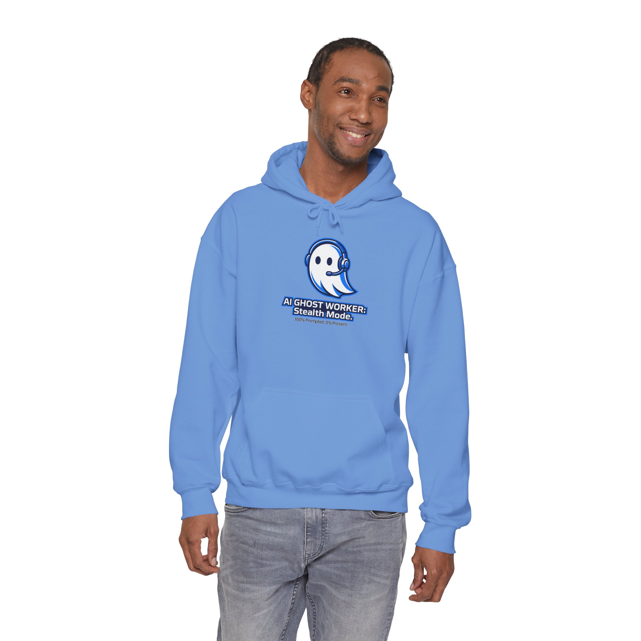AI Ghost Worker Stealth Mode – 100% Prompted 0% Present Funny Hoodie - Image 82