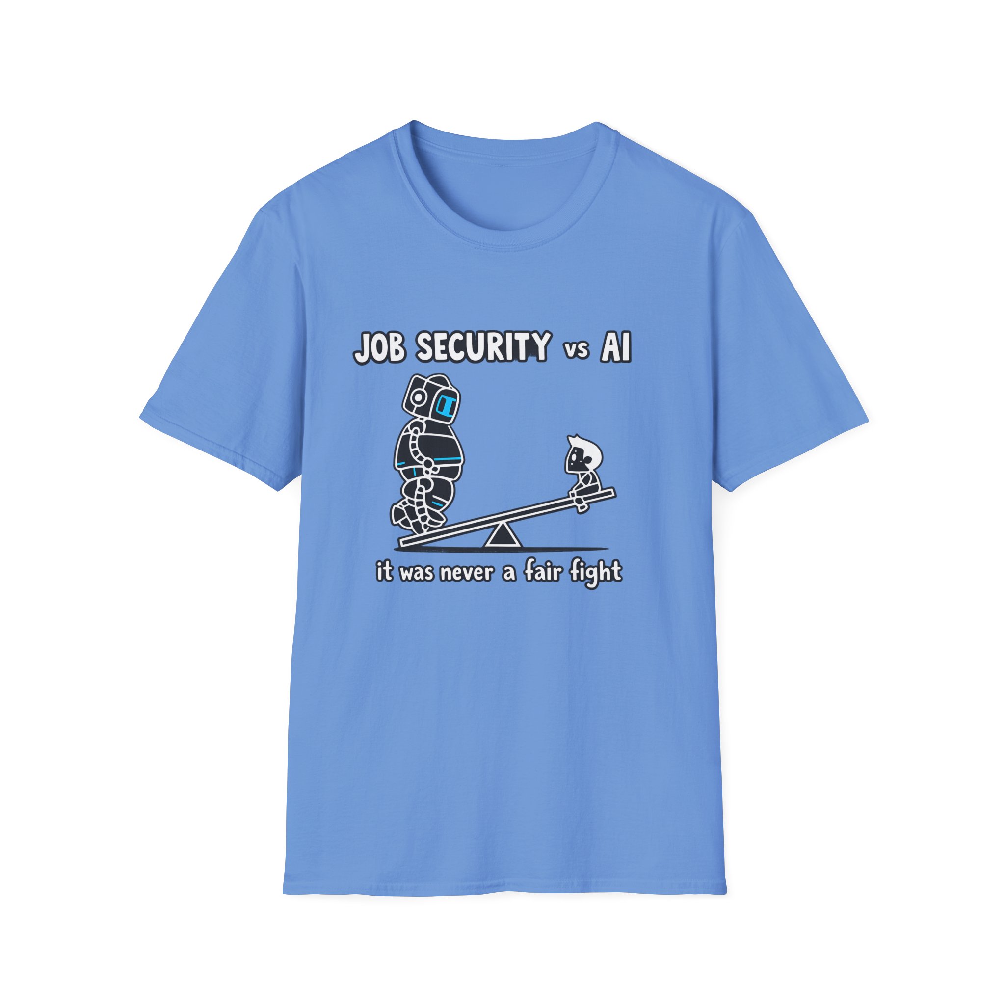 POV You're An AI And It's Monday – Funny Tired Robot Graphic T-Shirt - Image 89