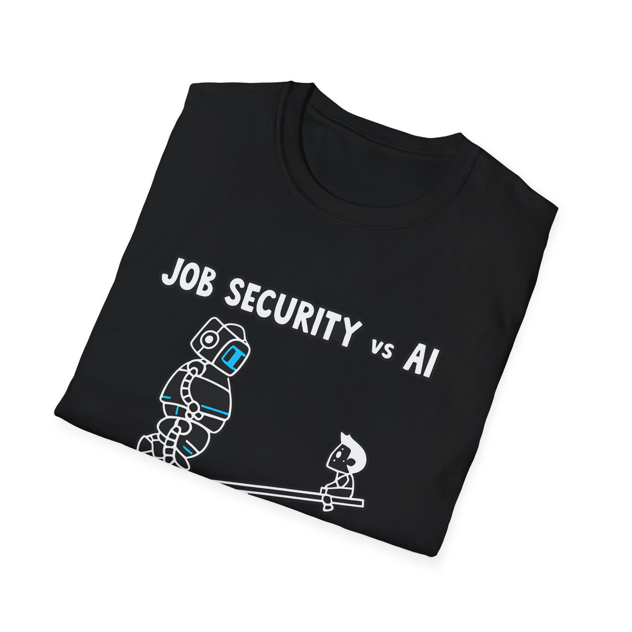 POV You're An AI And It's Monday – Funny Tired Robot Graphic T-Shirt - Image 26