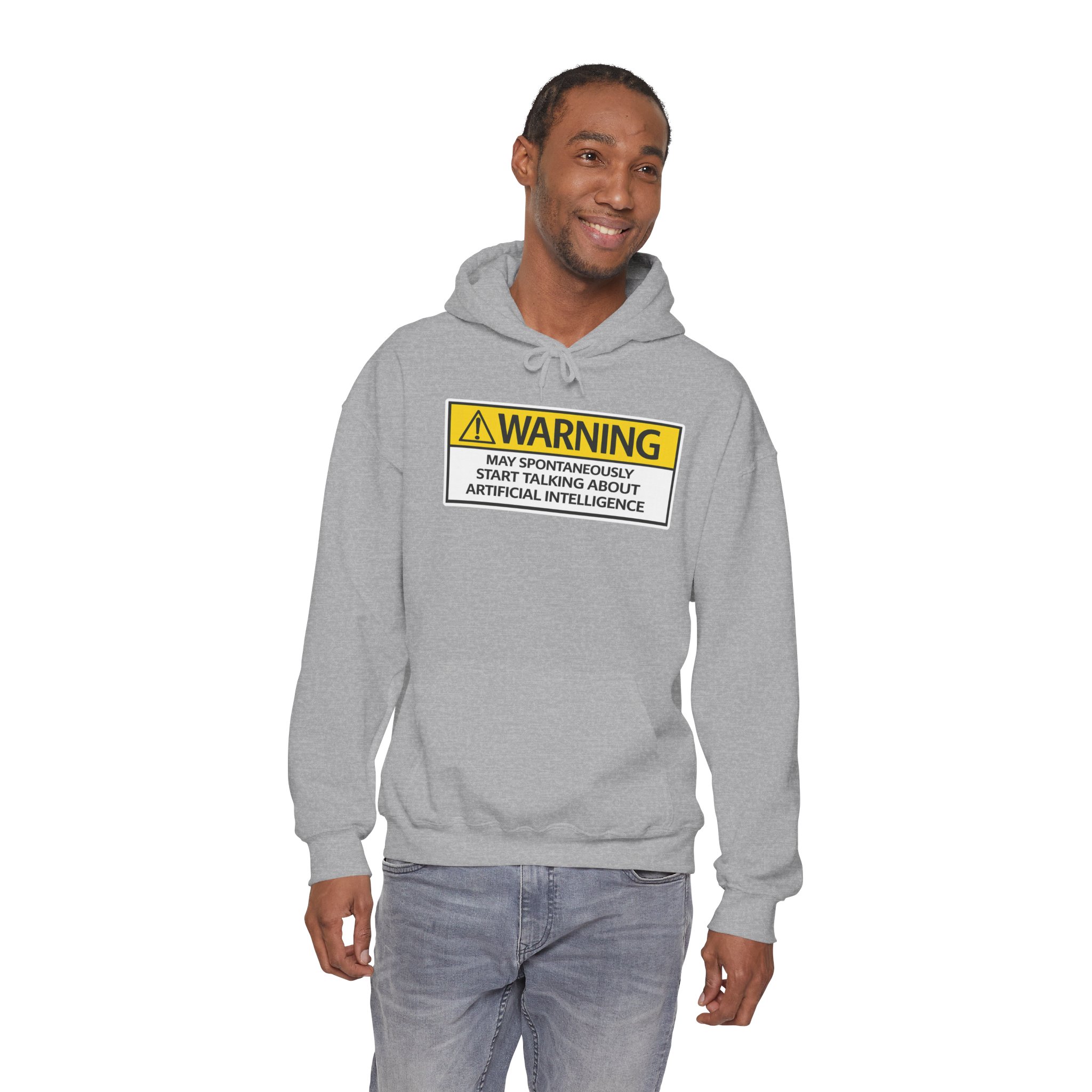 Warning May Talk About AI Hoodie | Funny Artificial Intelligence Sweatshirt - Image 63