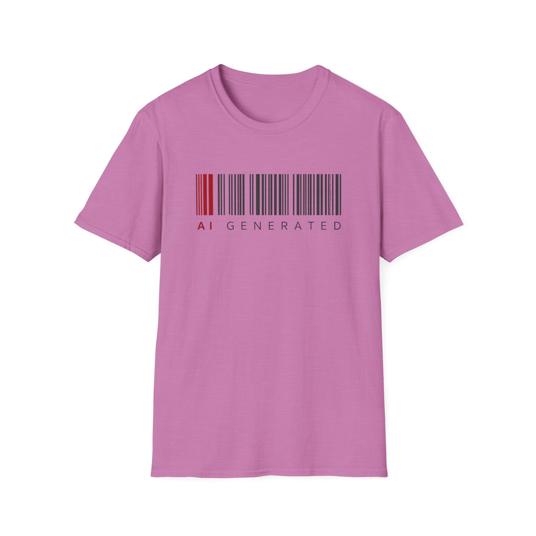 AI Generated Barcode Dark Minimalist Generative Art Graphic T-Shirt - Image 122