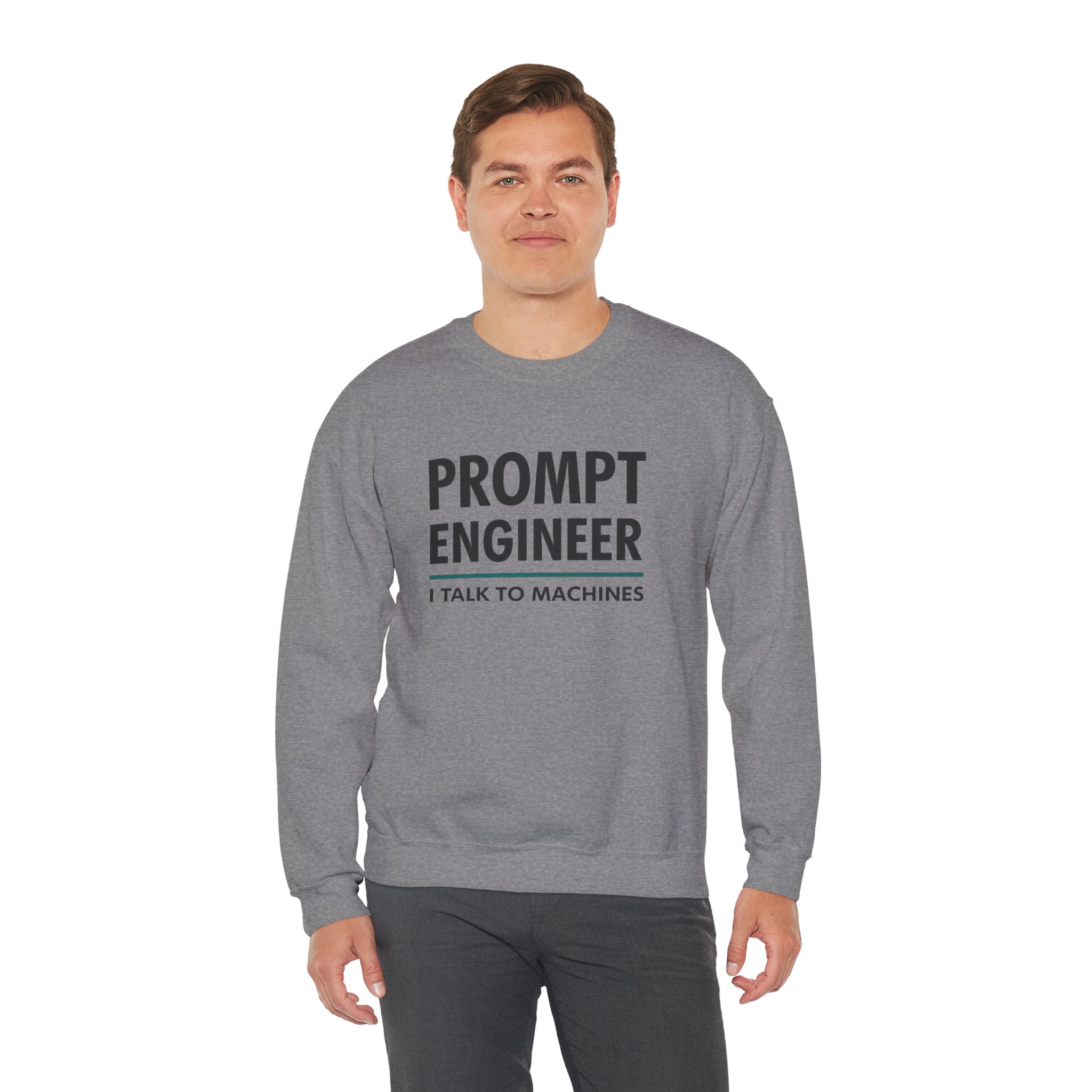 Prompt Engineer I Talk To Machines – Funny AI Job Title Crewneck - Image 51