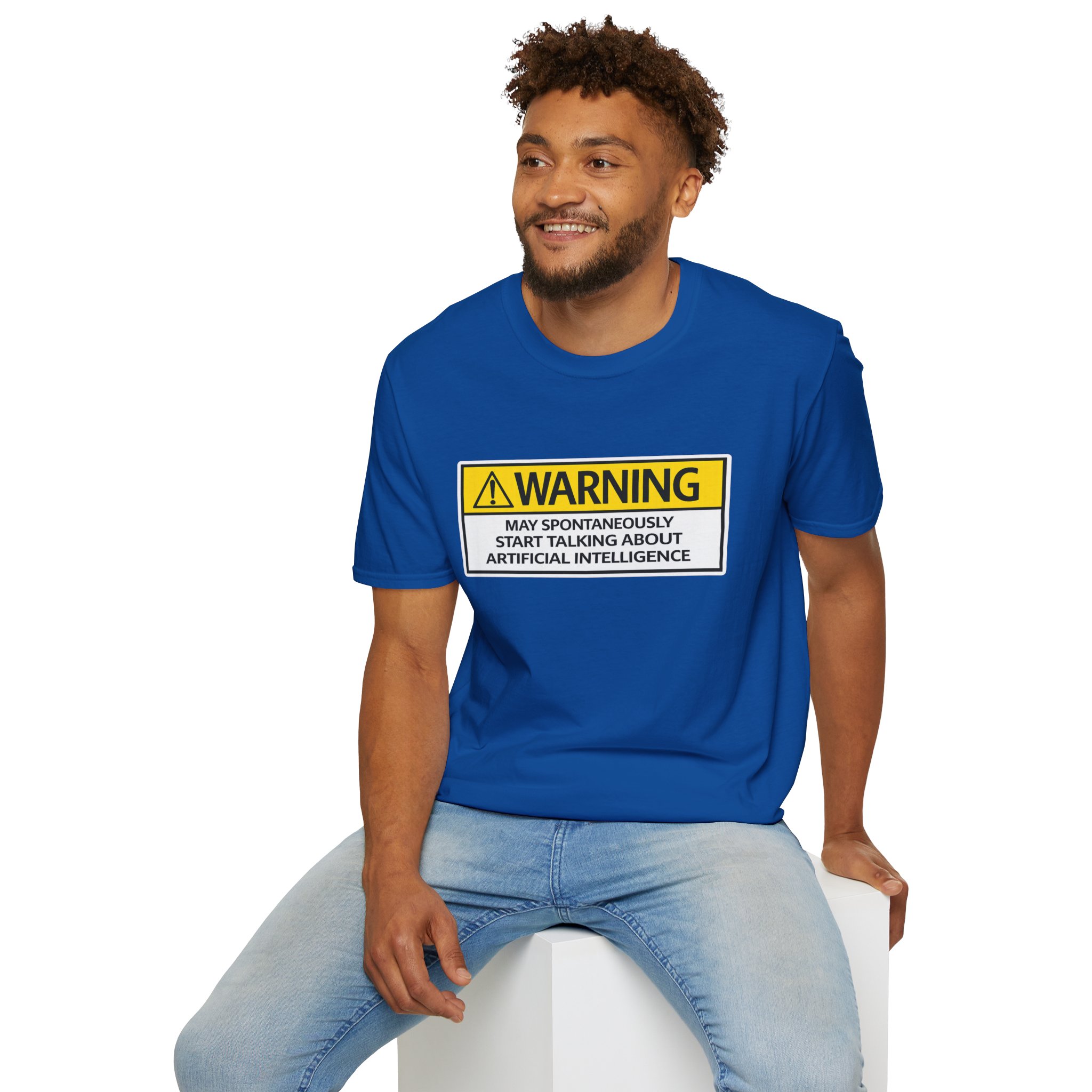 Warning May Talk About AI Tee | Funny Artificial Intelligence Shirt - Image 89