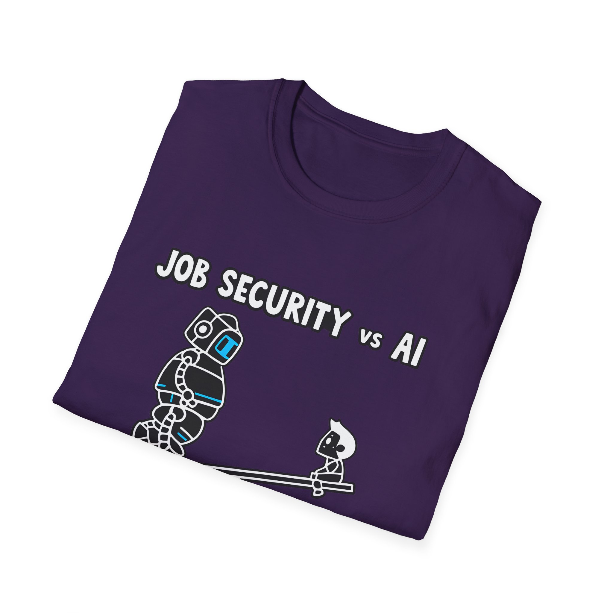 POV You're An AI And It's Monday – Funny Tired Robot Graphic T-Shirt - Image 147