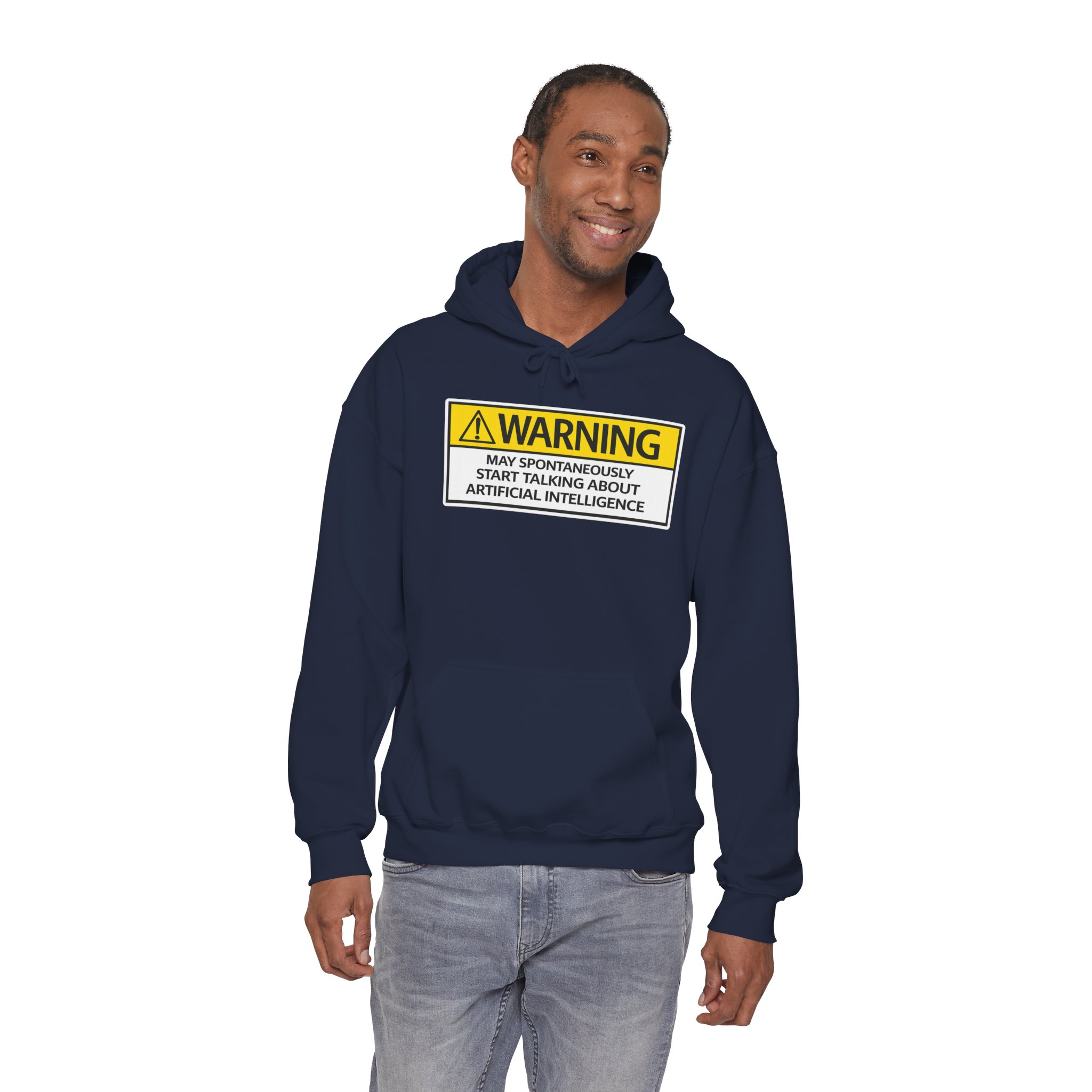 Warning May Talk About AI Hoodie | Funny Artificial Intelligence Sweatshirt - Image 36