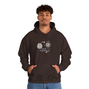 Human Brain Meets AI Chip – Work Together Tech Pullover Hoodie