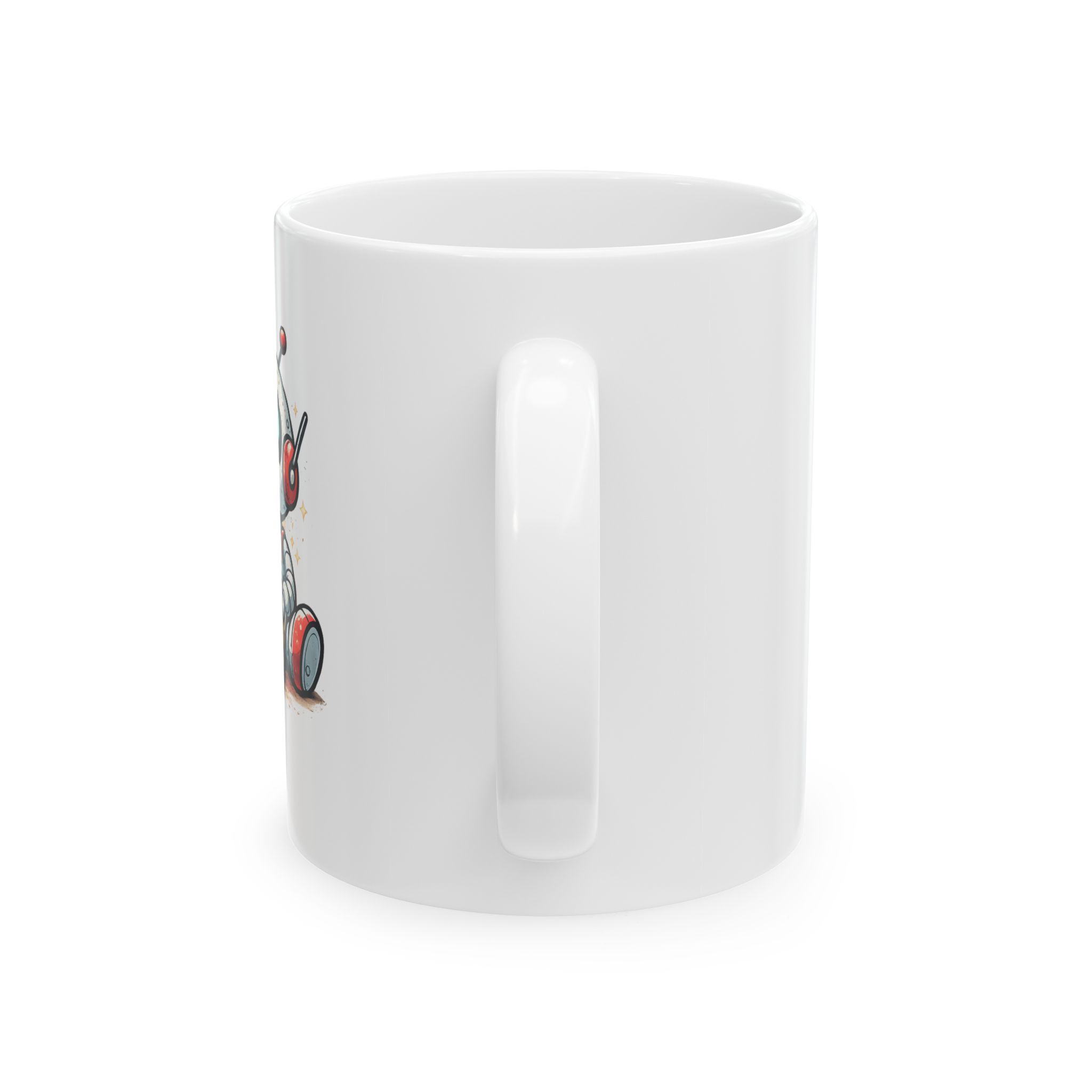 Cute Robot Eating Pizza — Funny AI Tech Lover's Coffee Mug (11oz, 15oz) - Image 4
