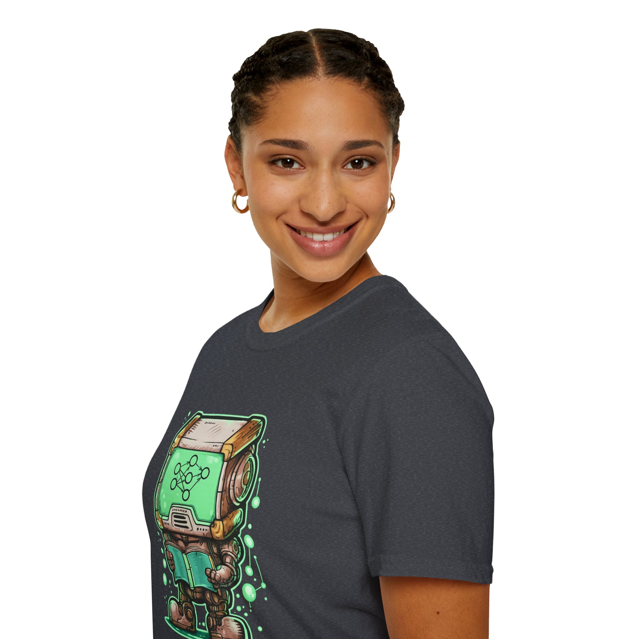 AI Robot Reading Tee | Neural Network Shirt for ML Engineers - Image 104