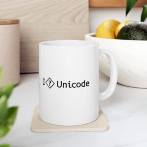 I Love Unicode Broken Character — Funny Developer Coding Coffee Mug (11oz, 15oz)