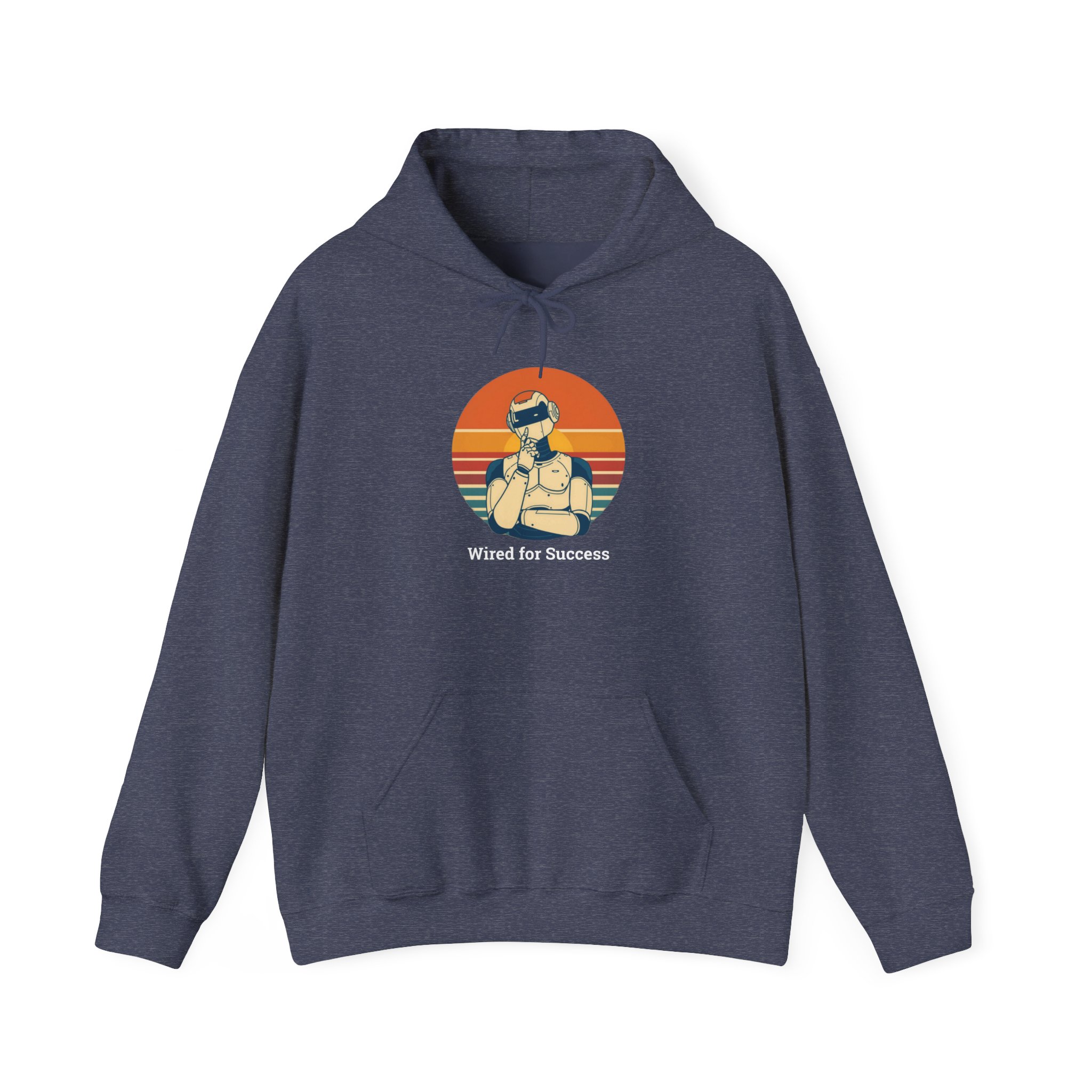 Wired for Success Retro Robot AI Hoodie Tech Gift Hooded Sweatshirt - Image 41