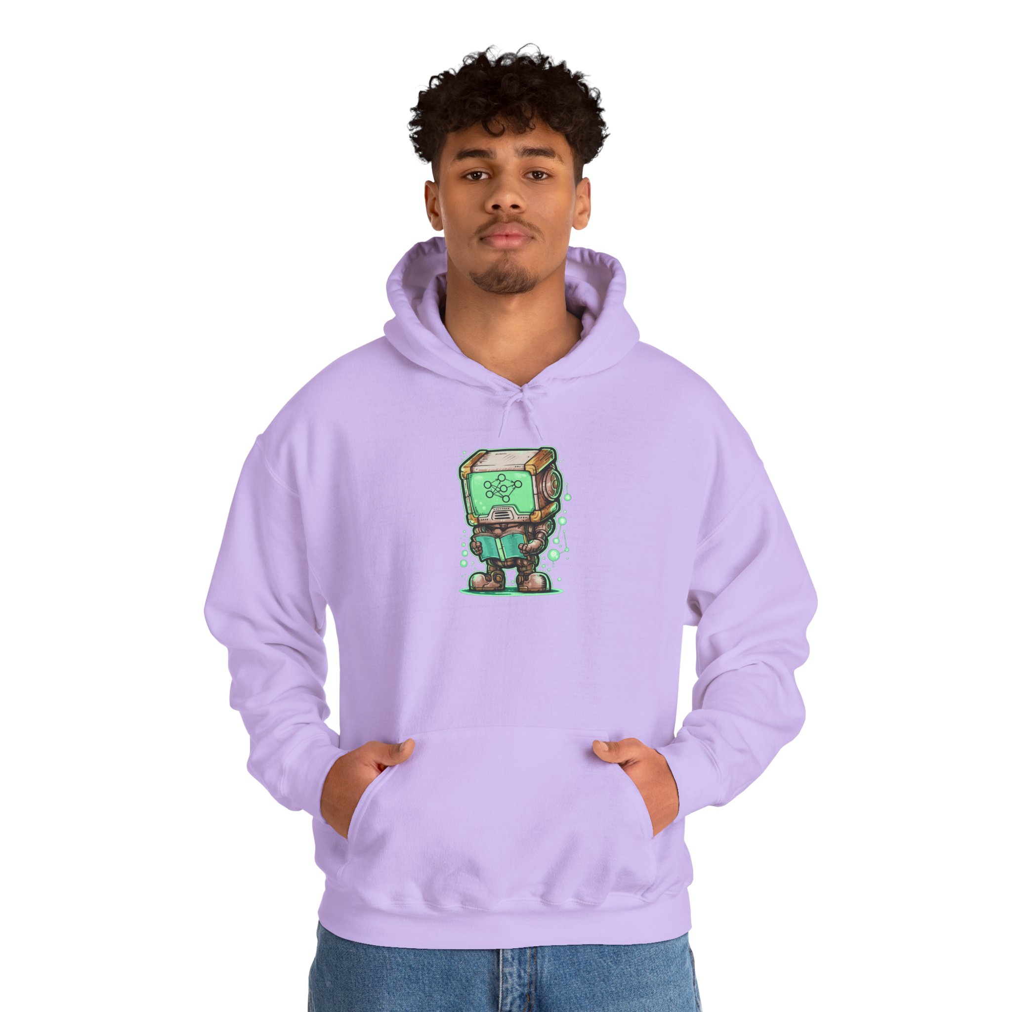 AI Robot Reading Hoodie | Neural Network Sweatshirt for ML Engineers - Image 106