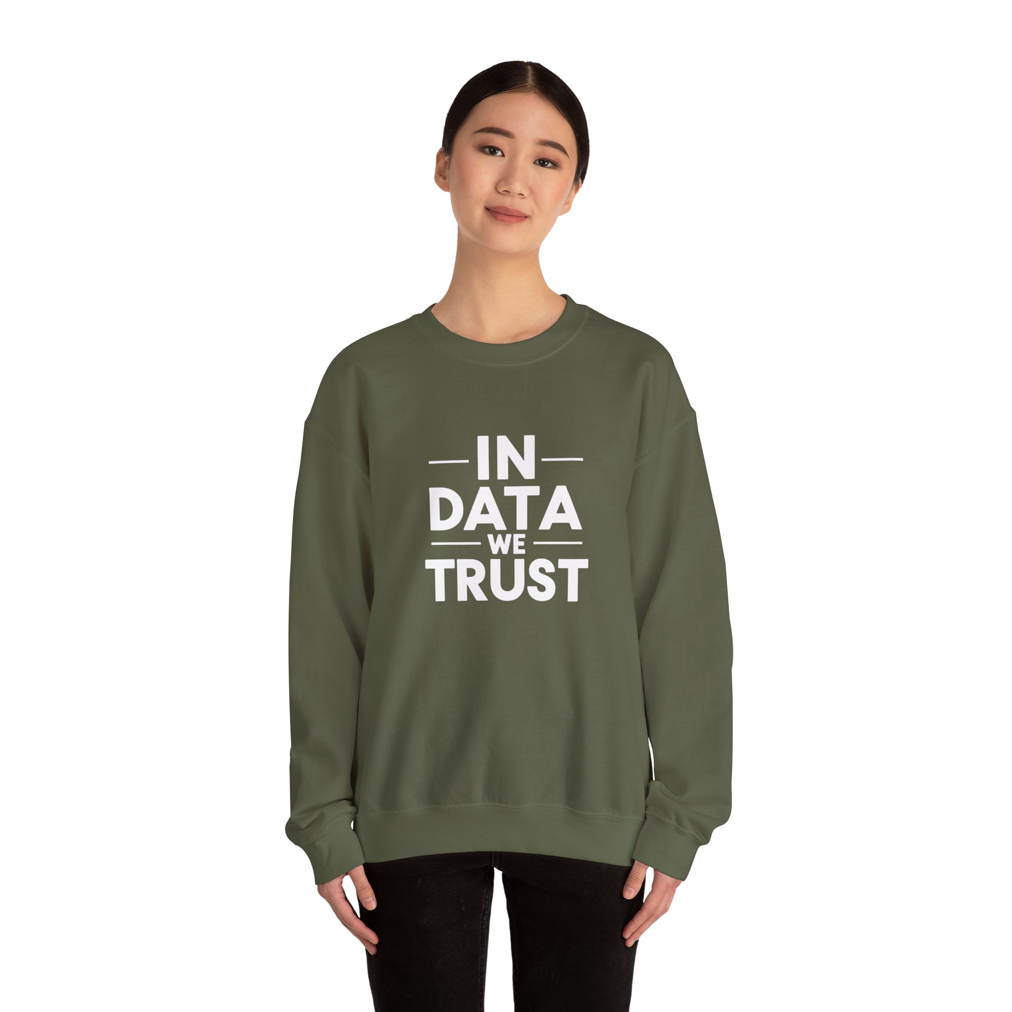 In Data We Trust – Funny Data Science Analyst Crewneck Sweatshirt - Image 31