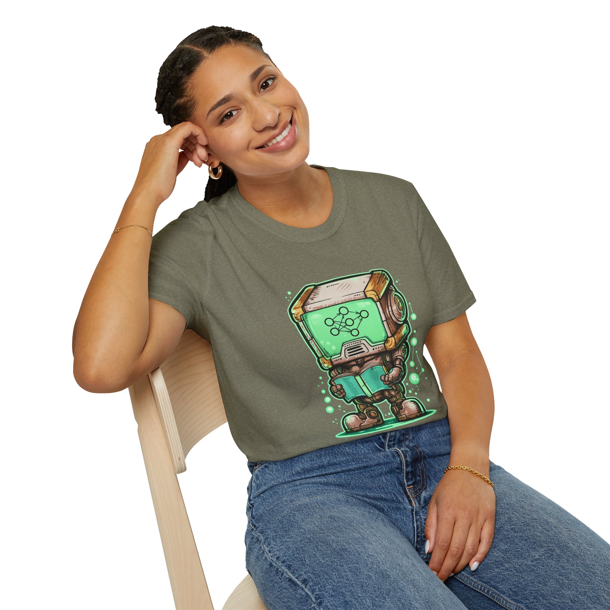 AI Robot Reading Tee | Neural Network Shirt for ML Engineers - Image 60