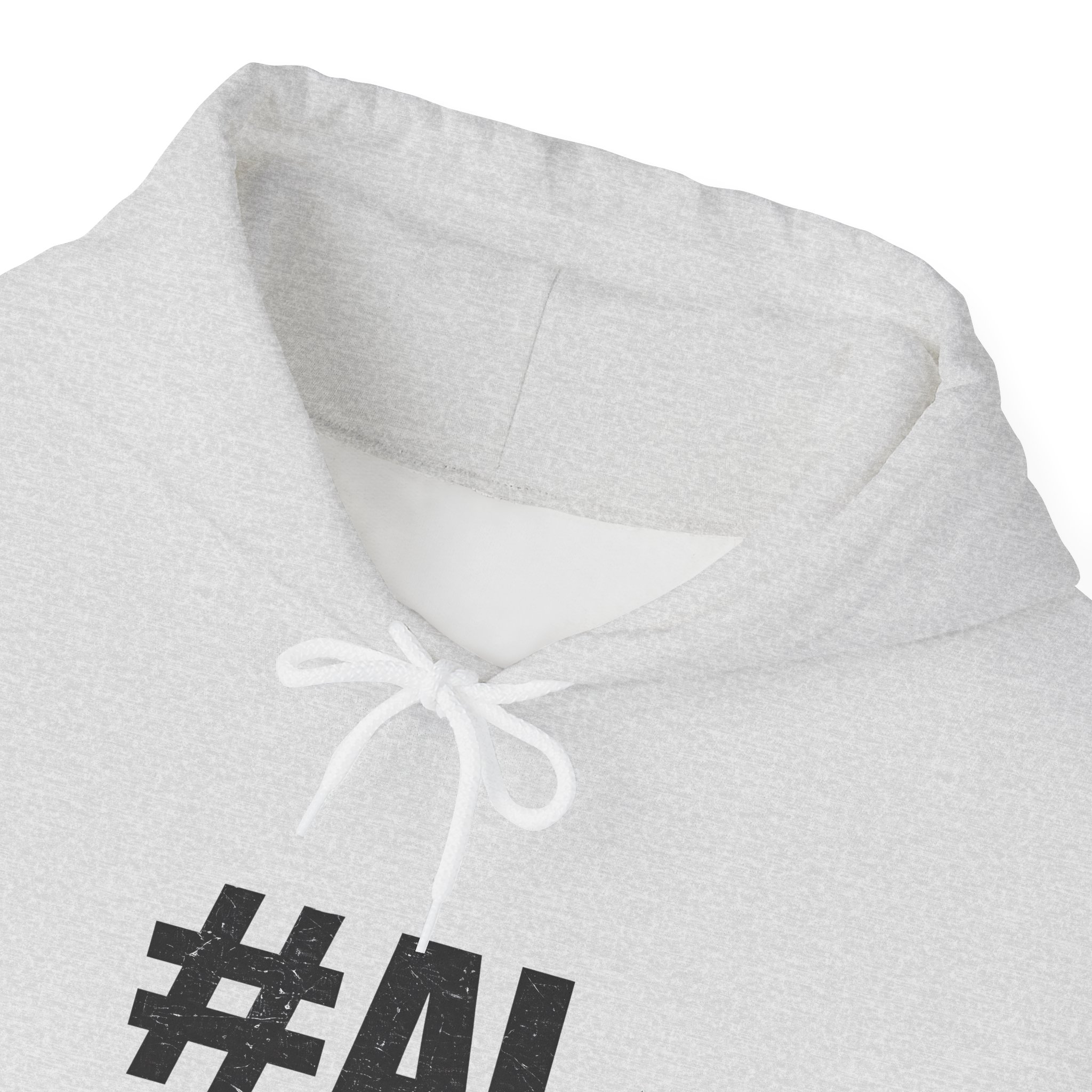 #AI Distressed Dark Minimalist Artificial Intelligence Pullover Hoodie - Image 29