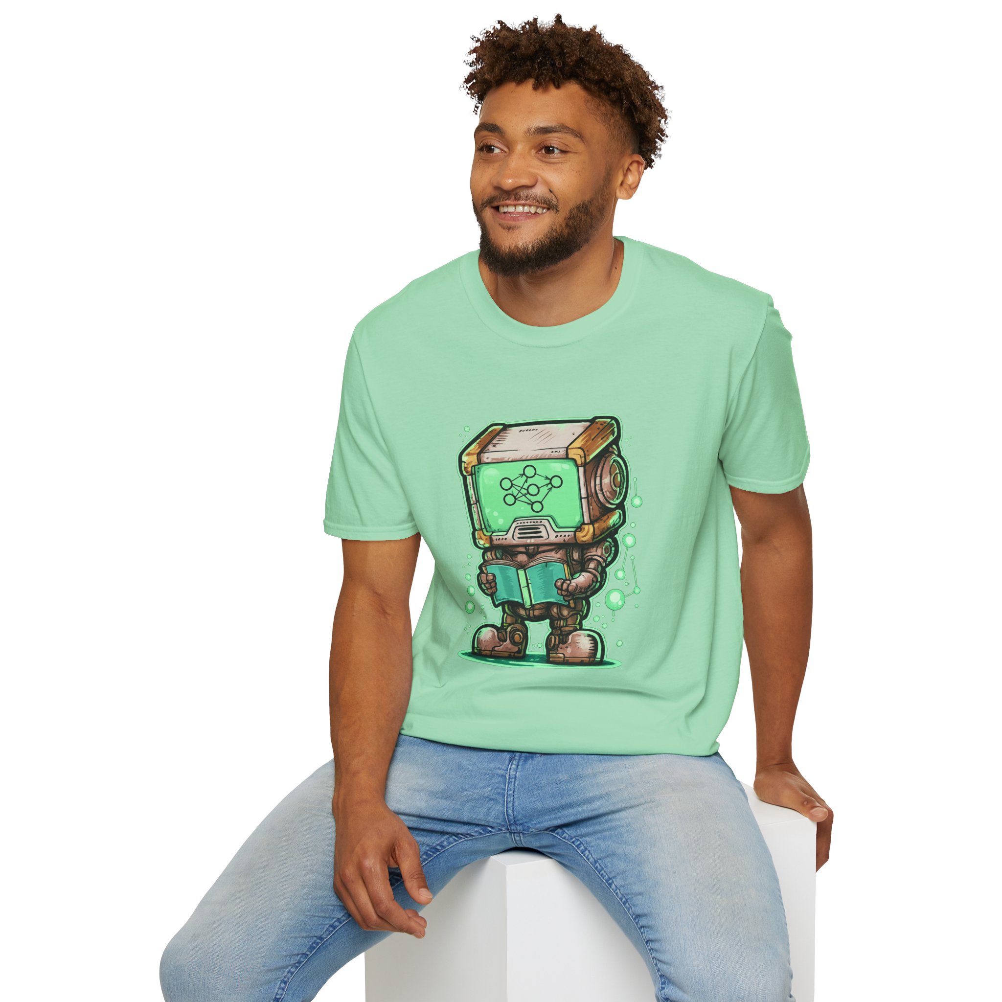 AI Robot Reading Tee | Neural Network Shirt for ML Engineers - Image 80