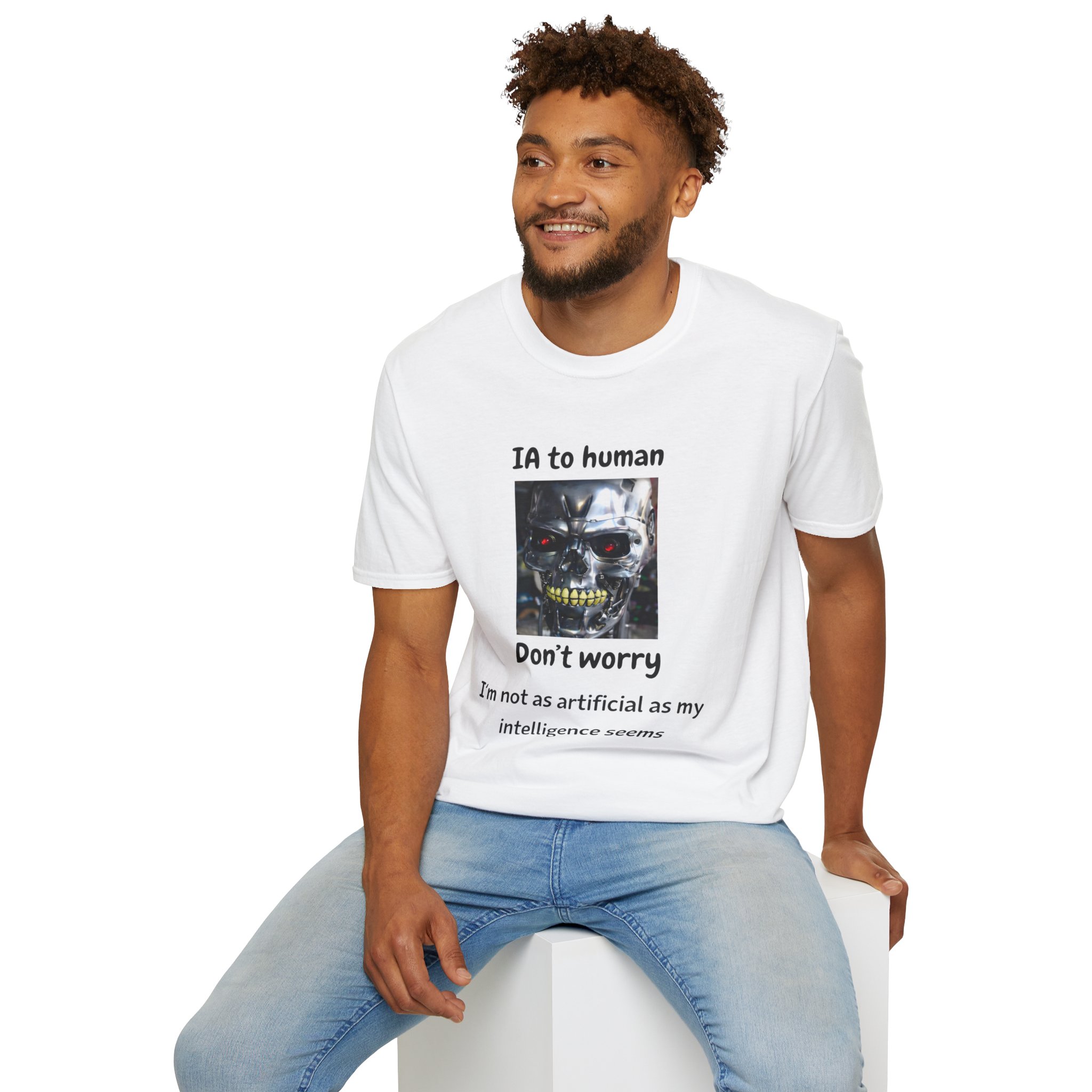 IA to Human Don't Worry — Funny AI Humor T-Shirt for Tech & Developers - Image 16