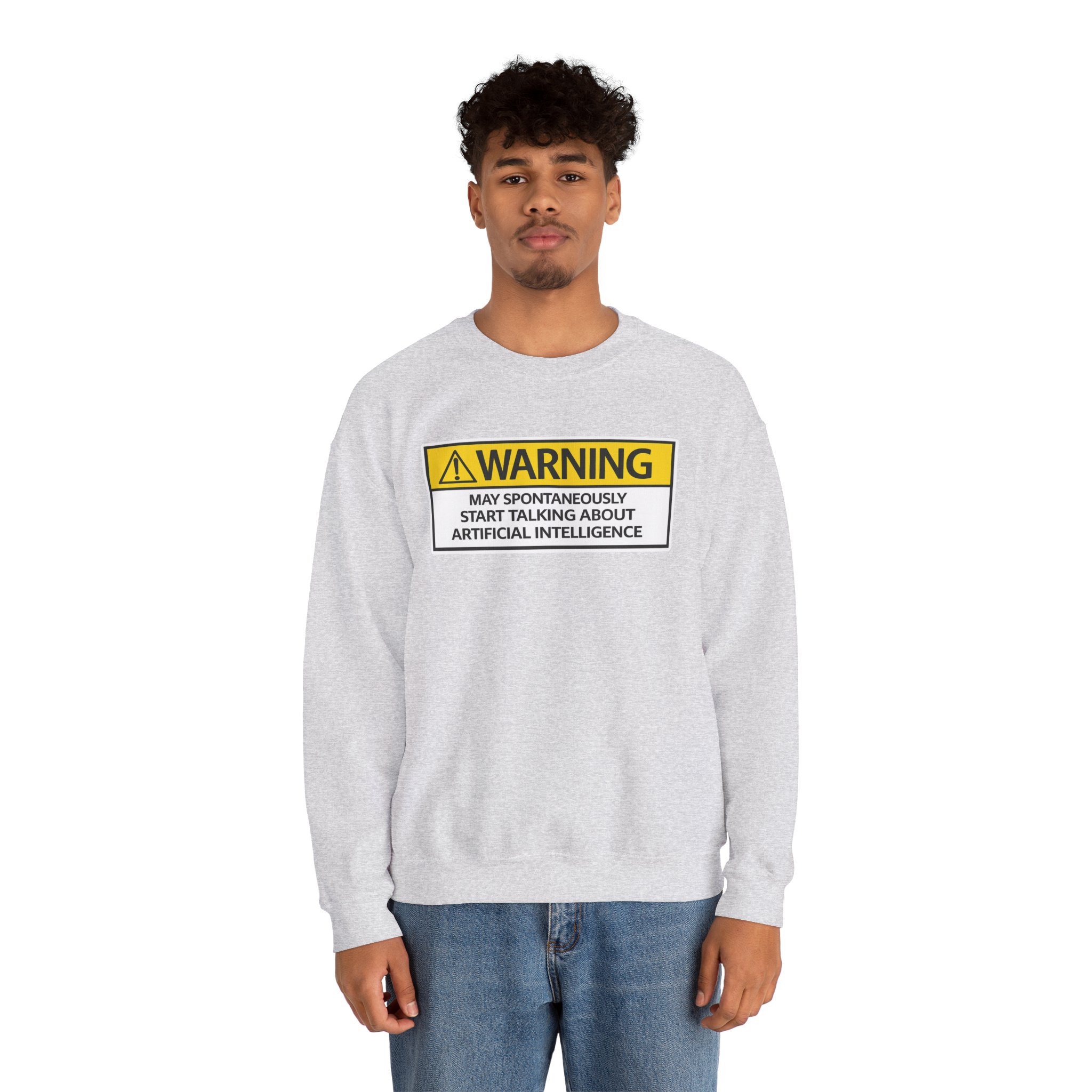 Warning May Talk About AI Sweatshirt | Funny Artificial Intelligence Hoodie - Image 26